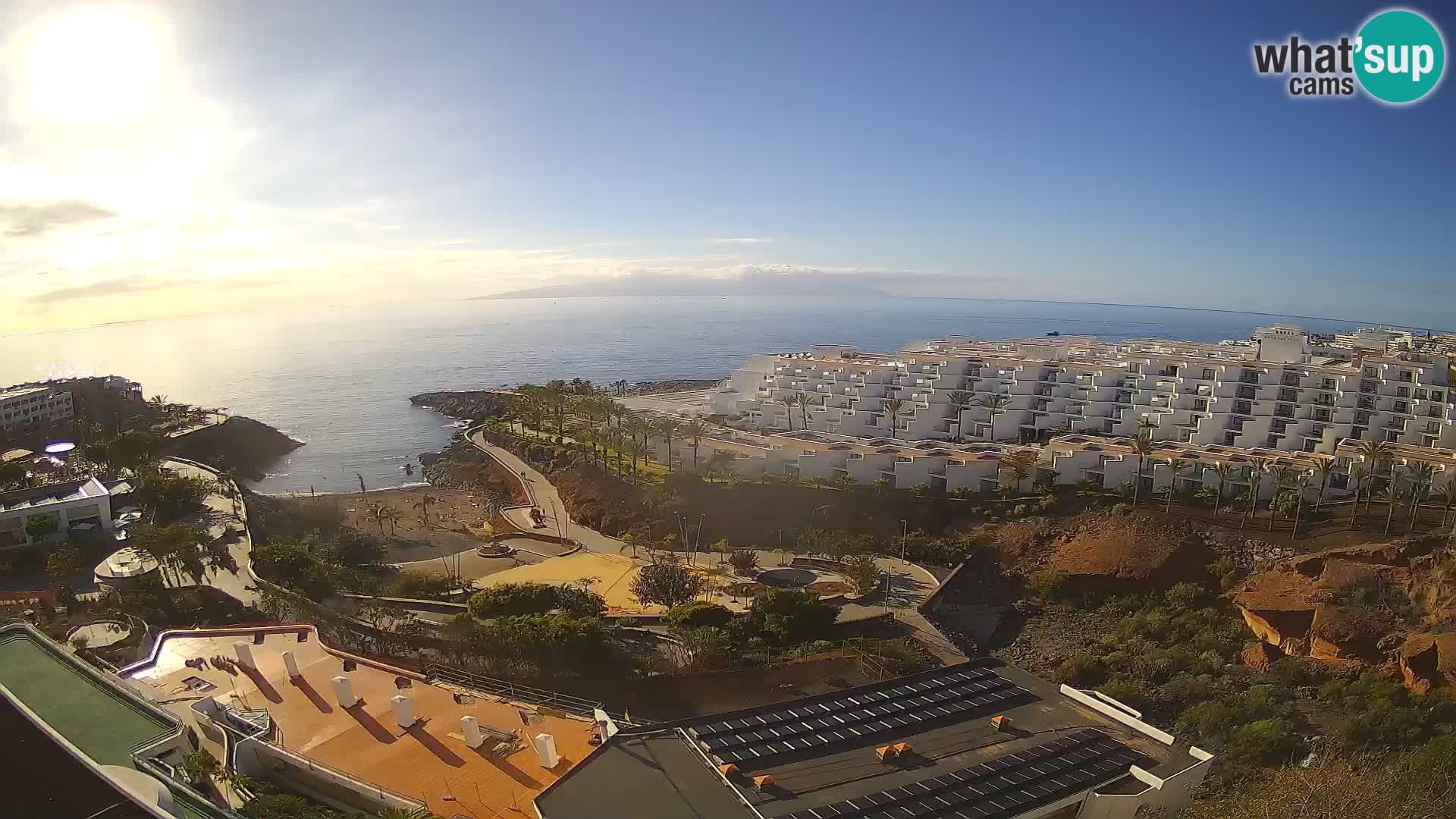 Spletna kamera v živo Las Galgas plaža – Playa Paraiso – otok La Gomera – Costa Adeje – Tenerife