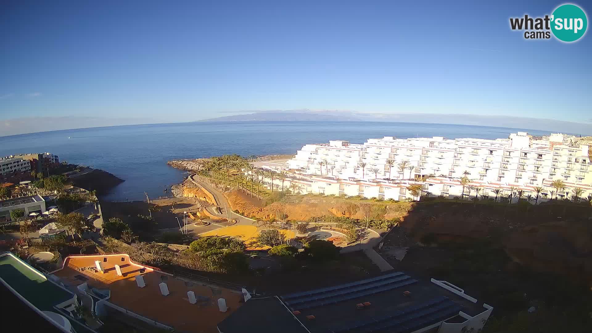 Live webcam Playa de Las Galgas – Playa Paraiso – La Gomera island – Adeje – Tenerife