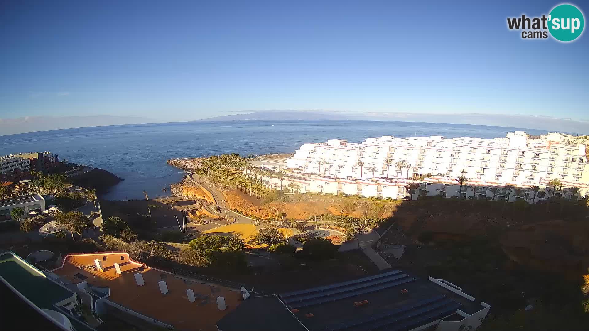 Live webcam Playa de Las Galgas – Playa Paraiso – La Gomera island – Adeje – Tenerife