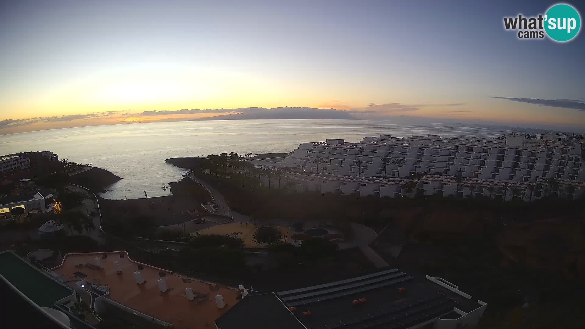 Live webcam Playa de Las Galgas – Playa Paraiso – La Gomera island – Adeje – Tenerife