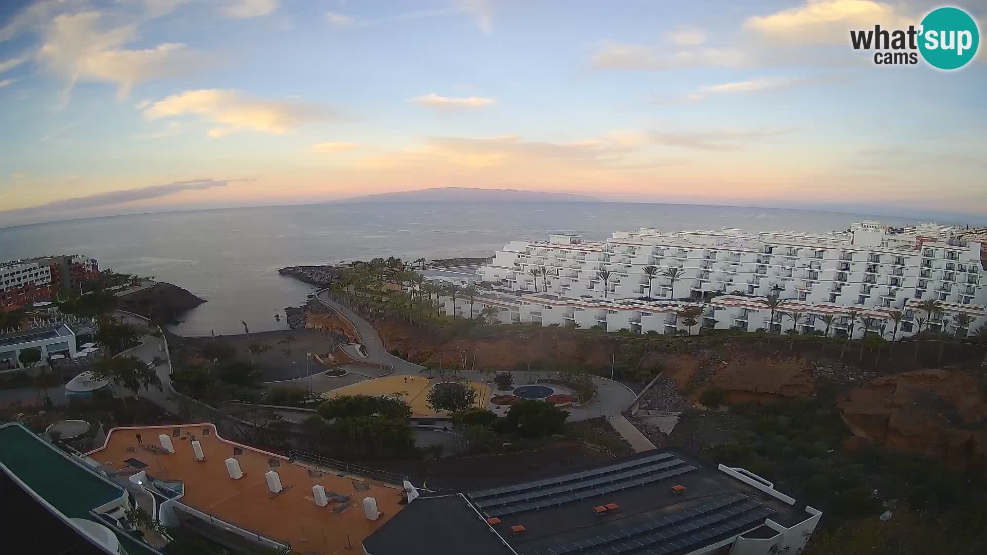 Live webcam Playa de Las Galgas – Playa Paraiso – La Gomera island – Adeje – Tenerife