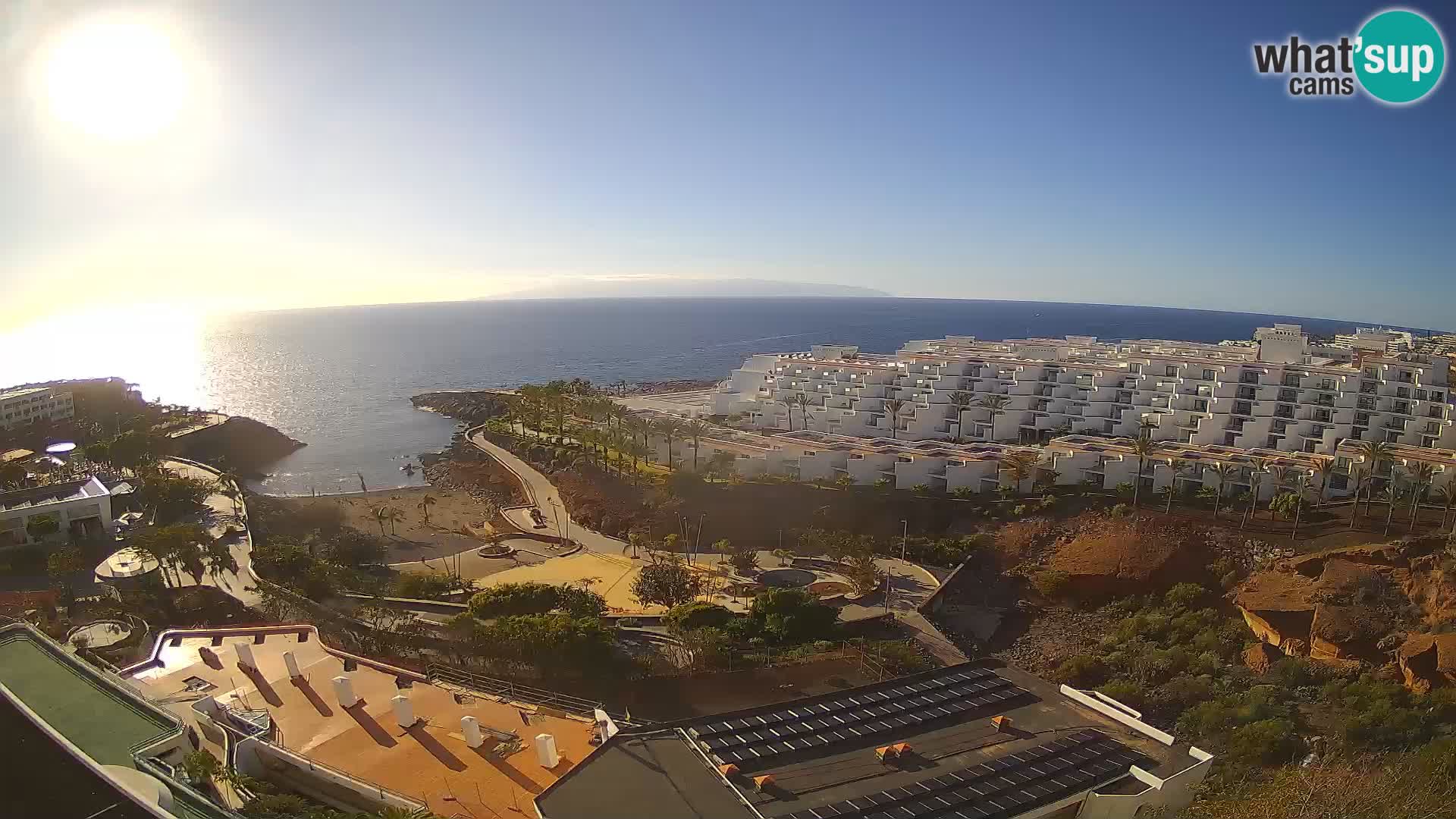 Live webcam Playa de Las Galgas – Playa Paraiso – La Gomera island – Adeje – Tenerife
