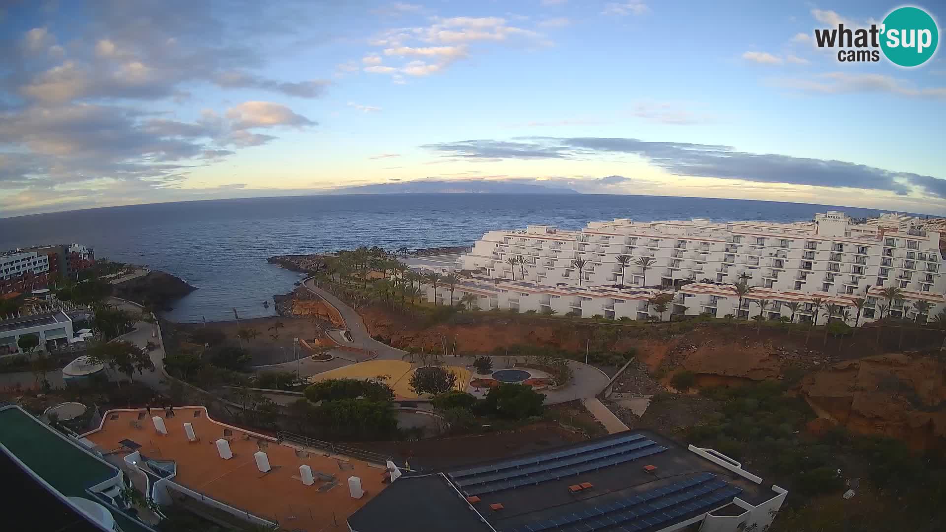 Spletna kamera v živo Las Galgas plaža – Playa Paraiso – otok La Gomera – Costa Adeje – Tenerife
