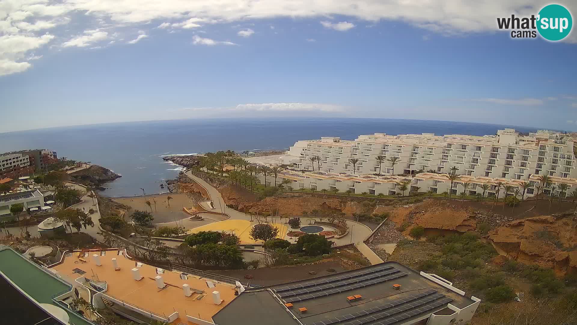Live webcam Playa de Las Galgas – Playa Paraiso – La Gomera island – Adeje – Tenerife
