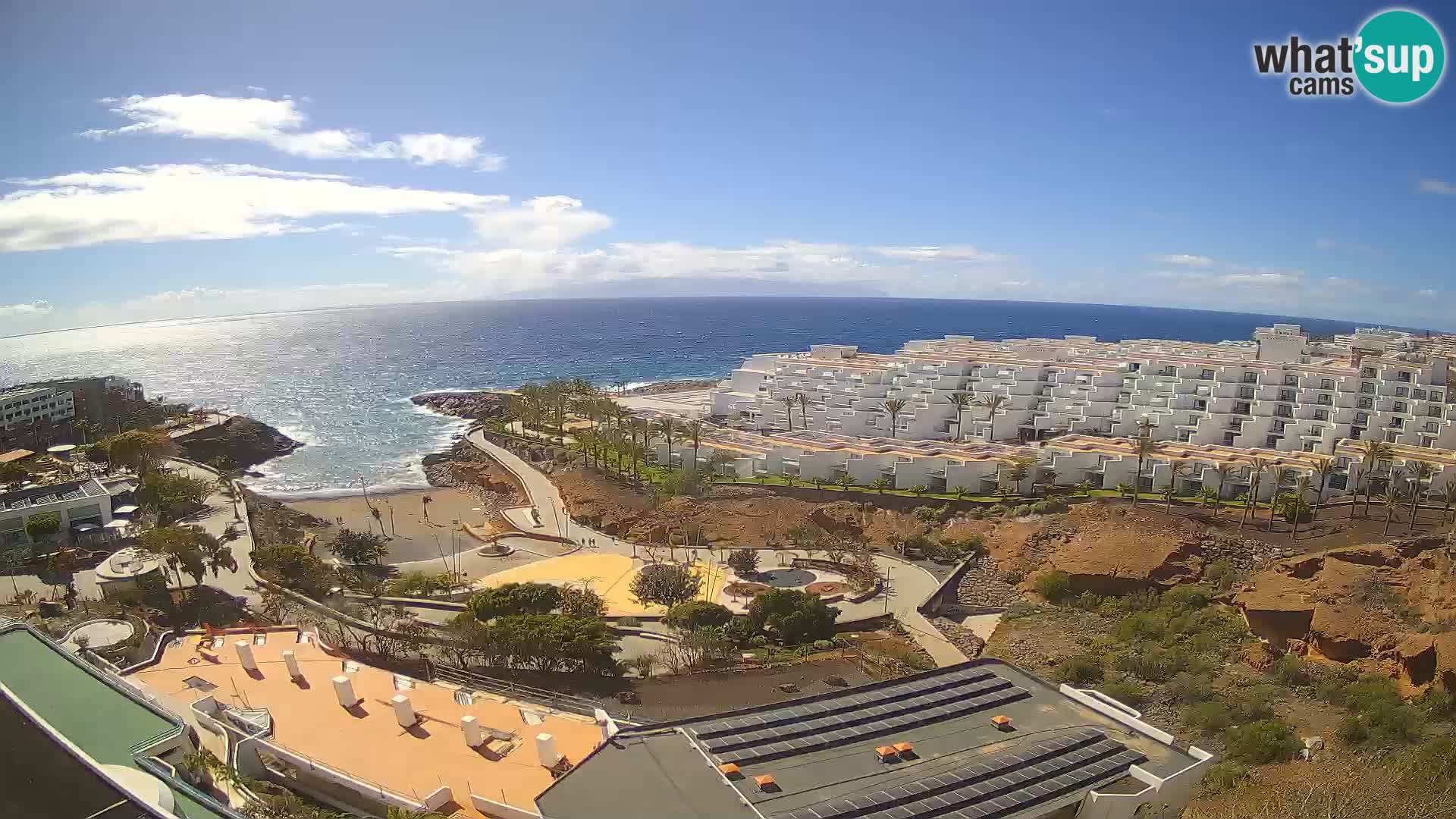 Live webcam Playa de Las Galgas – Playa Paraiso – La Gomera island – Adeje – Tenerife