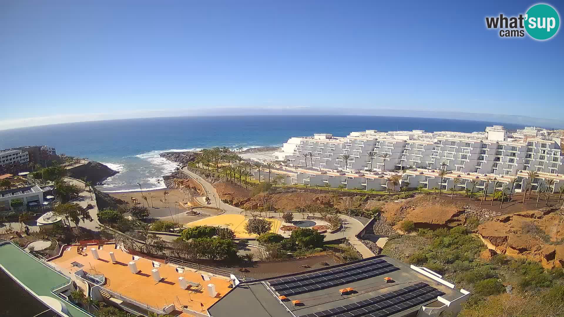 Spletna kamera v živo Las Galgas plaža – Playa Paraiso – otok La Gomera – Costa Adeje – Tenerife