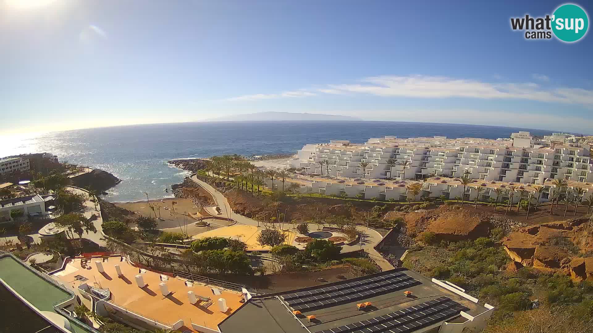 Live webcam Playa de Las Galgas – Playa Paraiso – La Gomera island – Adeje – Tenerife