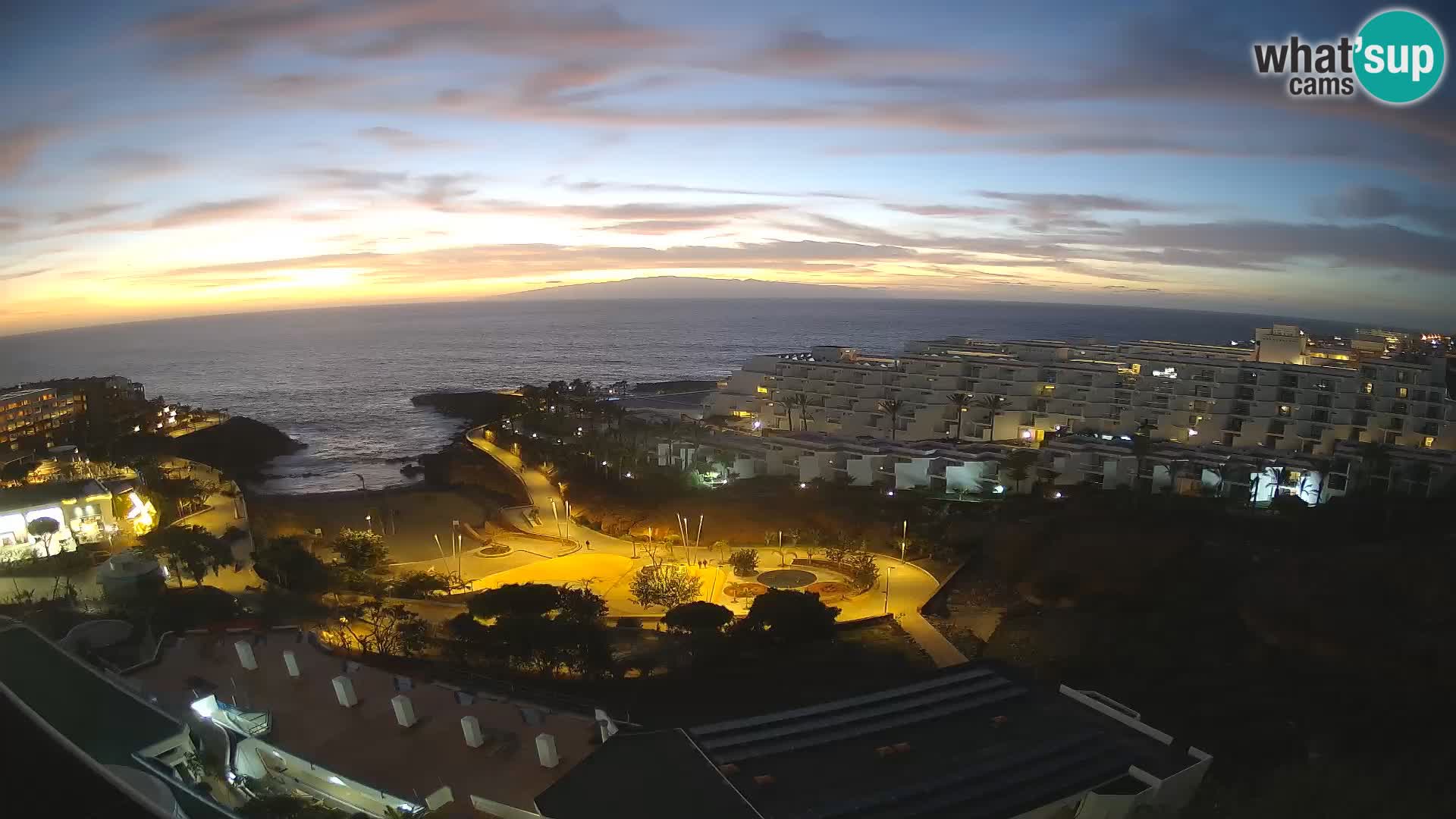 Live webcam Playa de Las Galgas – Playa Paraiso – La Gomera island – Adeje – Tenerife