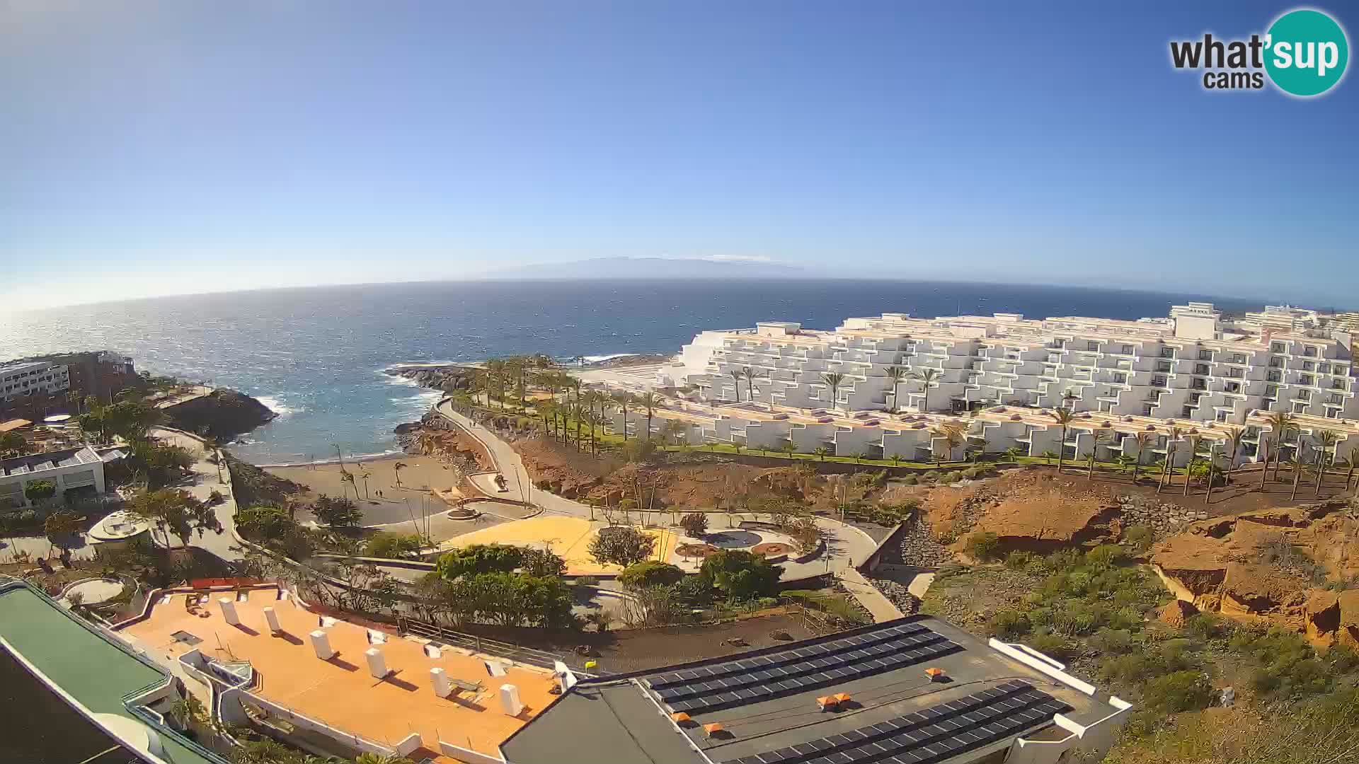 Live webcam Playa de Las Galgas – Playa Paraiso – La Gomera island – Adeje – Tenerife