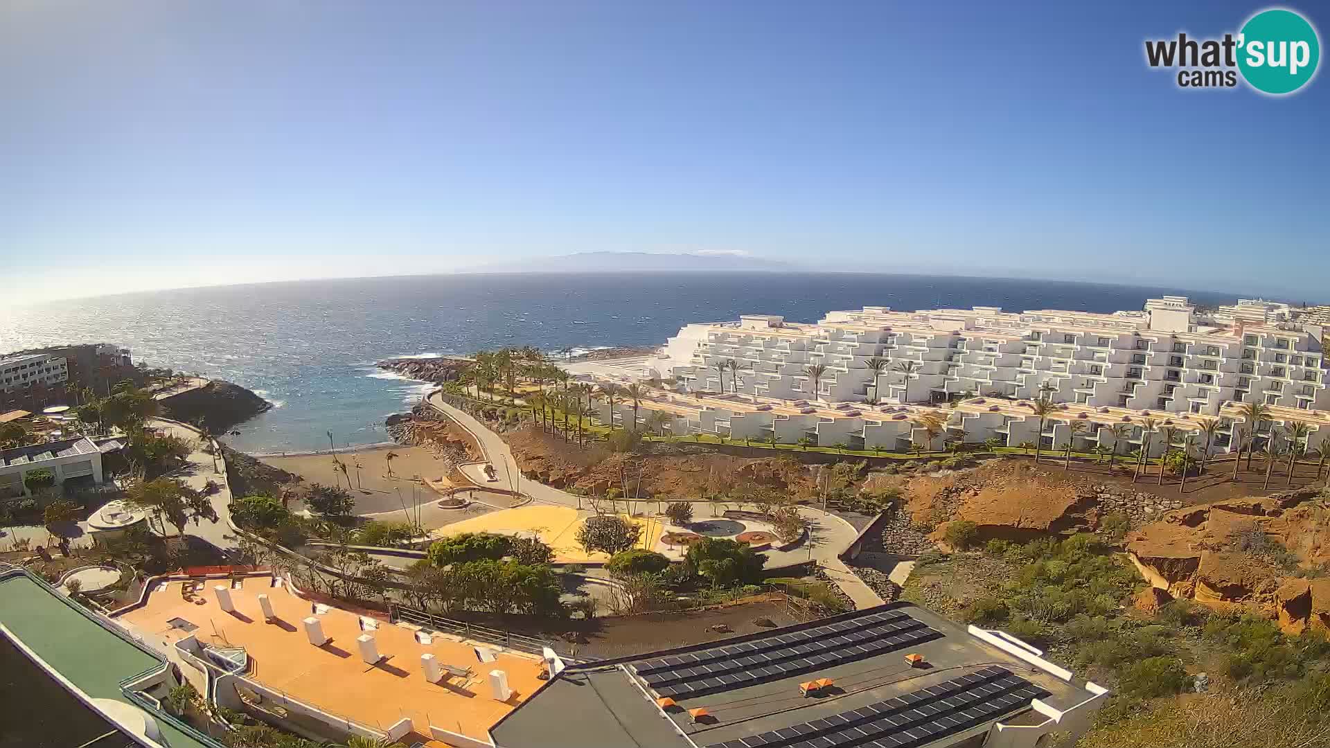Live webcam Playa de Las Galgas – Playa Paraiso – La Gomera island – Adeje – Tenerife