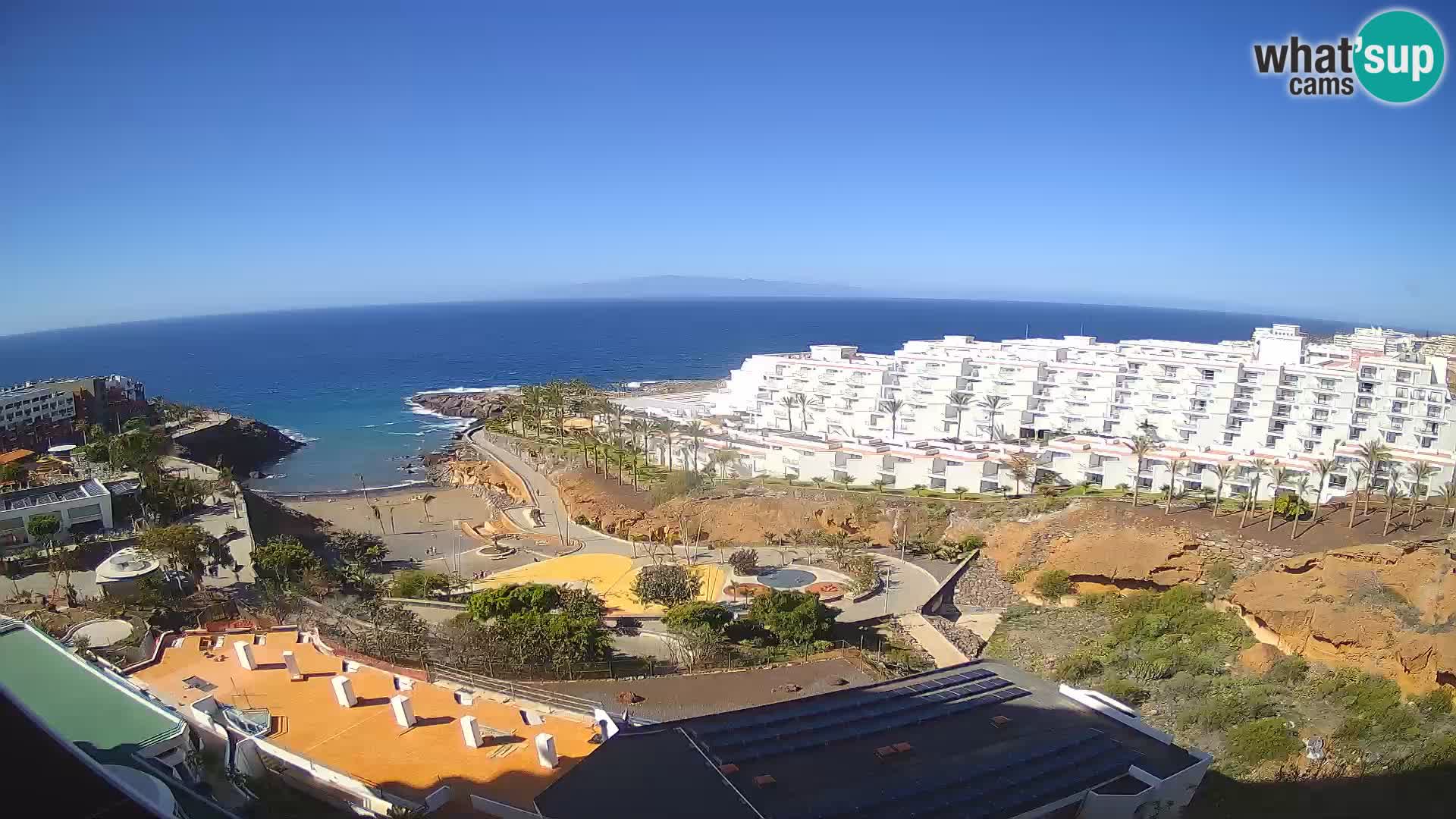 Live webcam Playa de Las Galgas – Playa Paraiso – La Gomera island – Adeje – Tenerife