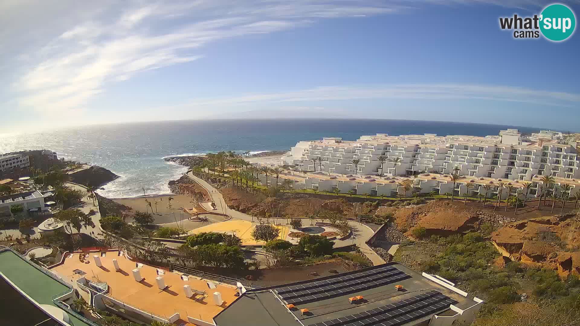 Live webcam Playa de Las Galgas – Playa Paraiso – La Gomera island – Adeje – Tenerife
