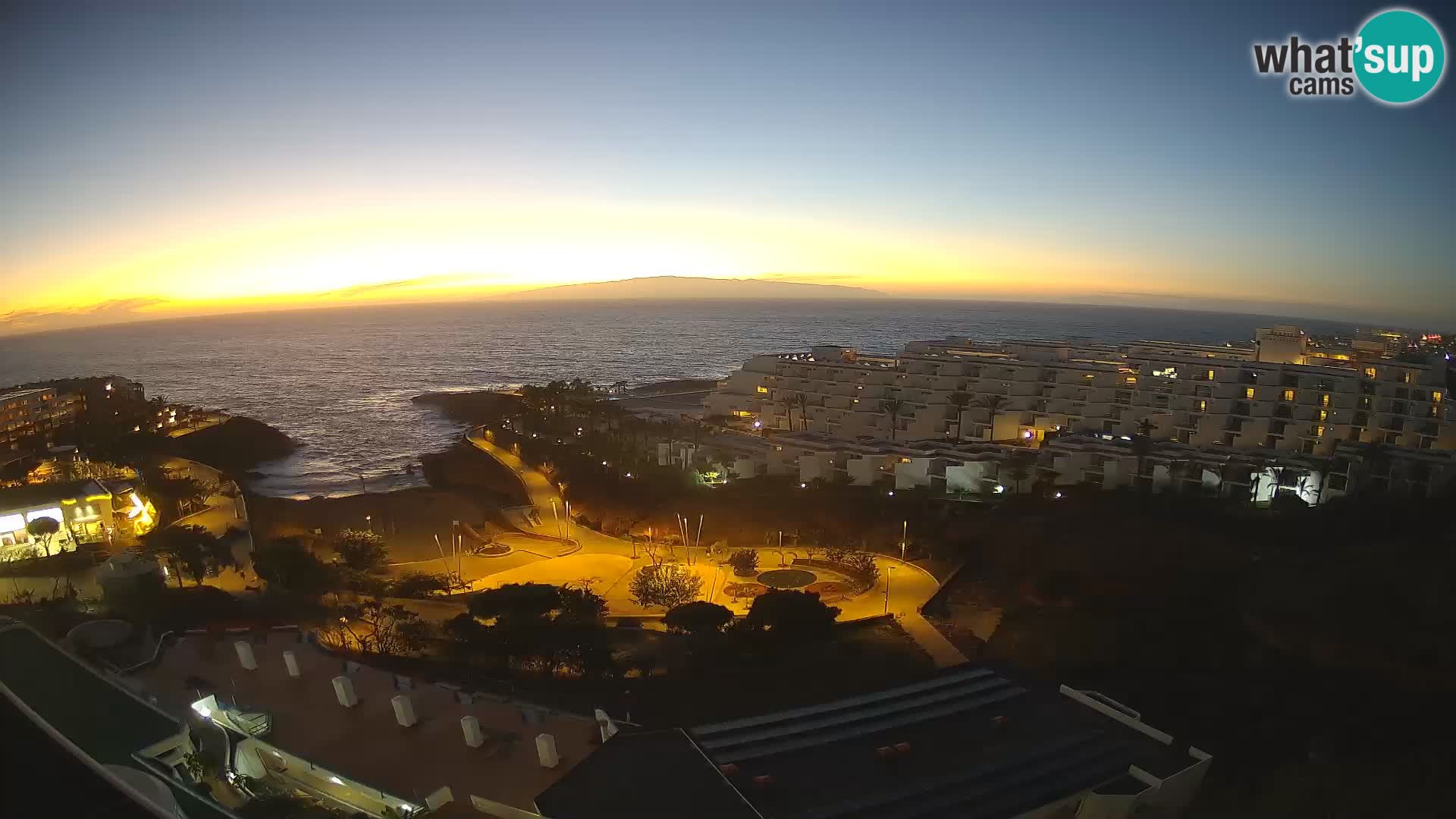 Live webcam Playa de Las Galgas – Playa Paraiso – La Gomera island – Adeje – Tenerife