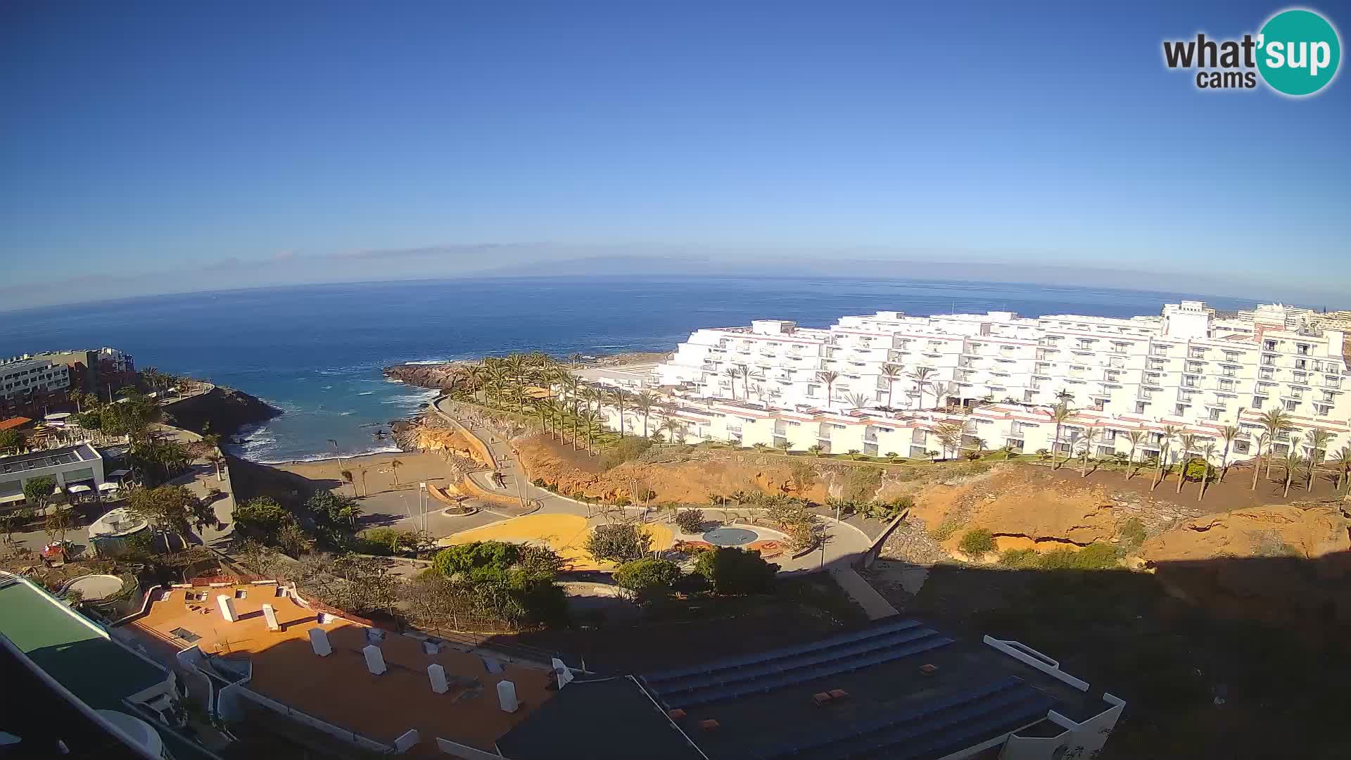 Spletna kamera v živo Las Galgas plaža – Playa Paraiso – otok La Gomera – Costa Adeje – Tenerife