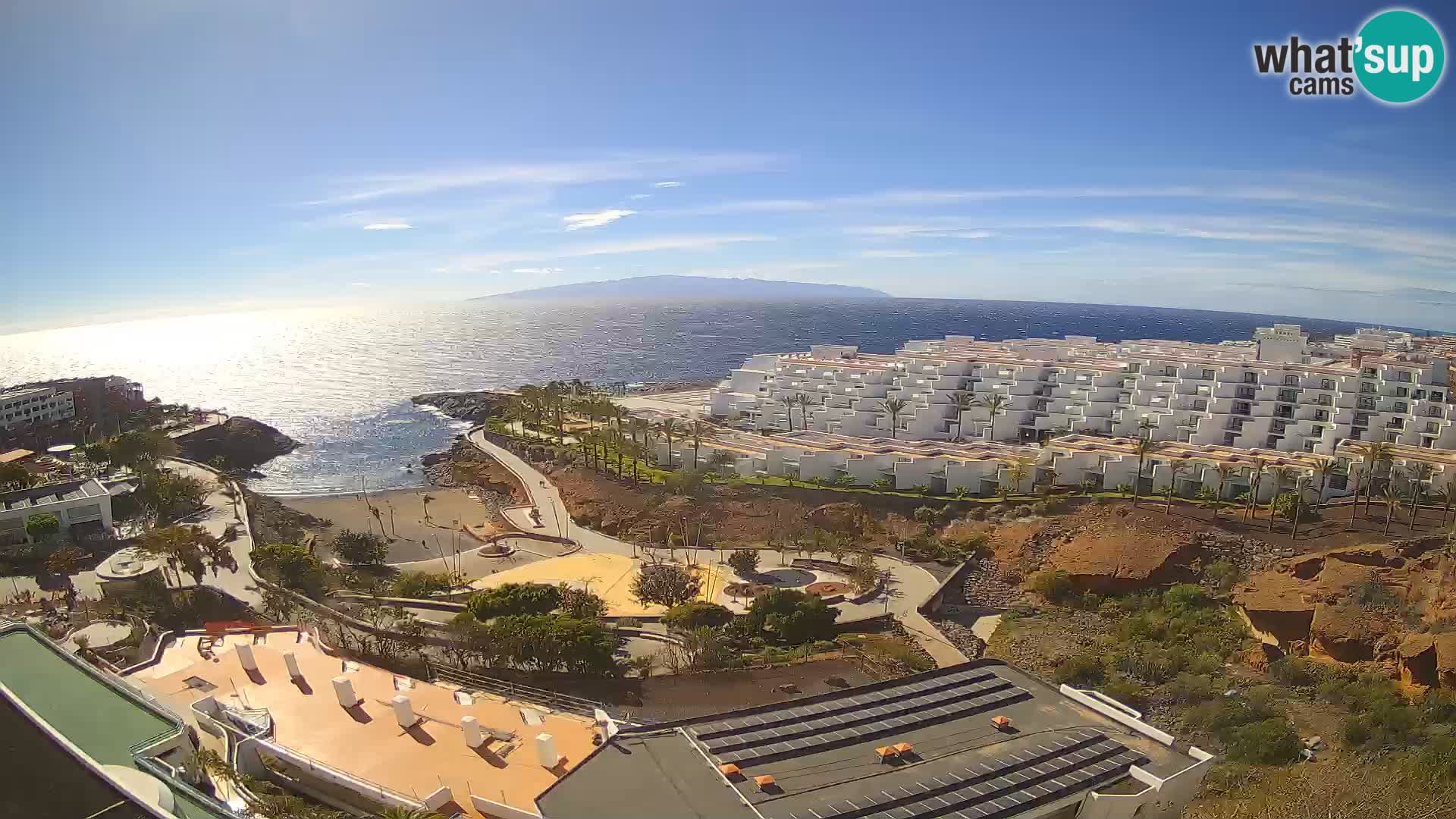 Spletna kamera v živo Las Galgas plaža – Playa Paraiso – otok La Gomera – Costa Adeje – Tenerife