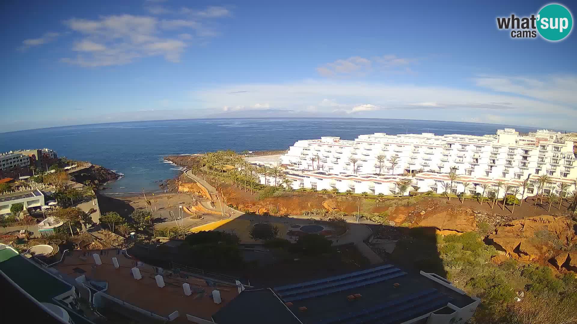 Spletna kamera v živo Las Galgas plaža – Playa Paraiso – otok La Gomera – Costa Adeje – Tenerife