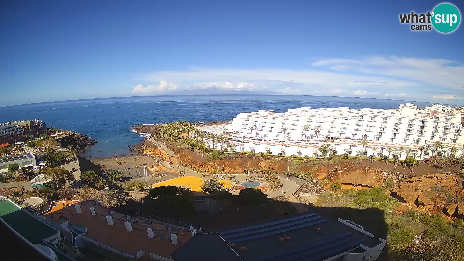 Live webcam Playa de Las Galgas – Playa Paraiso – La Gomera island – Adeje – Tenerife