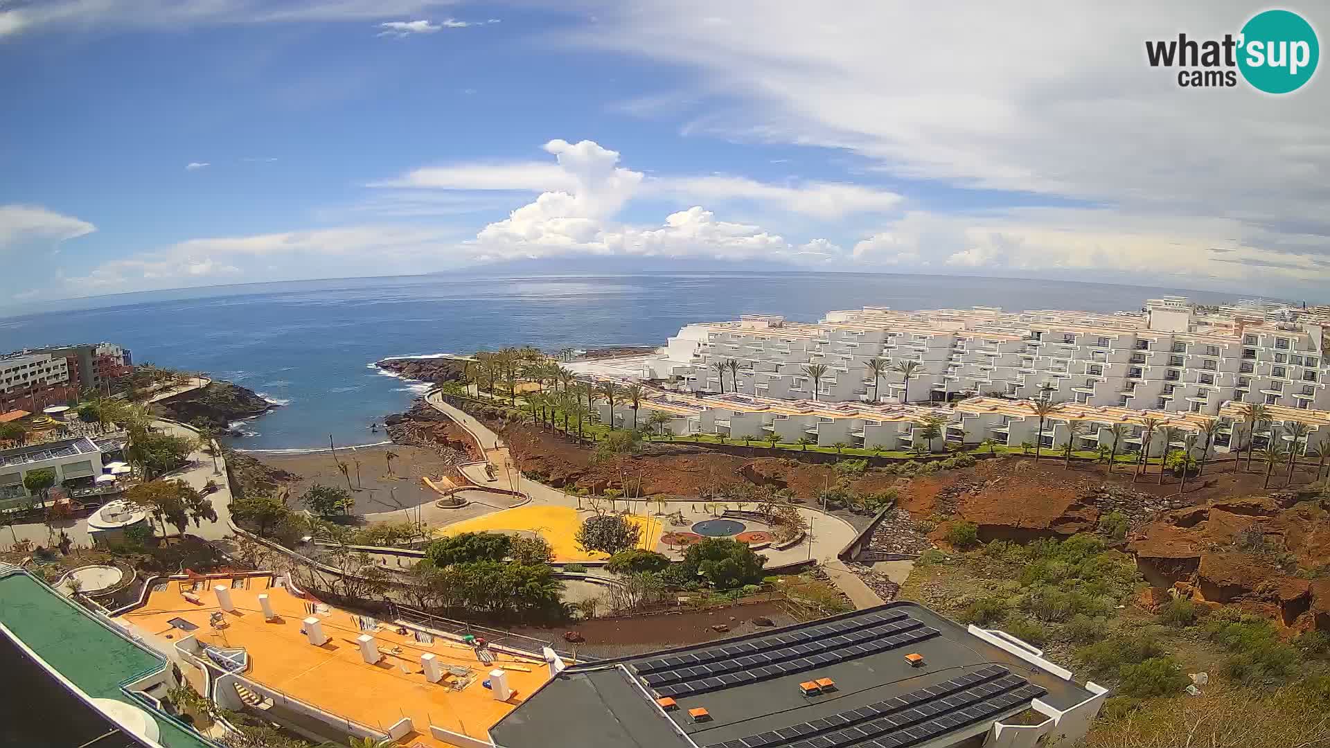 Live webcam Playa de Las Galgas – Playa Paraiso – La Gomera island – Adeje – Tenerife