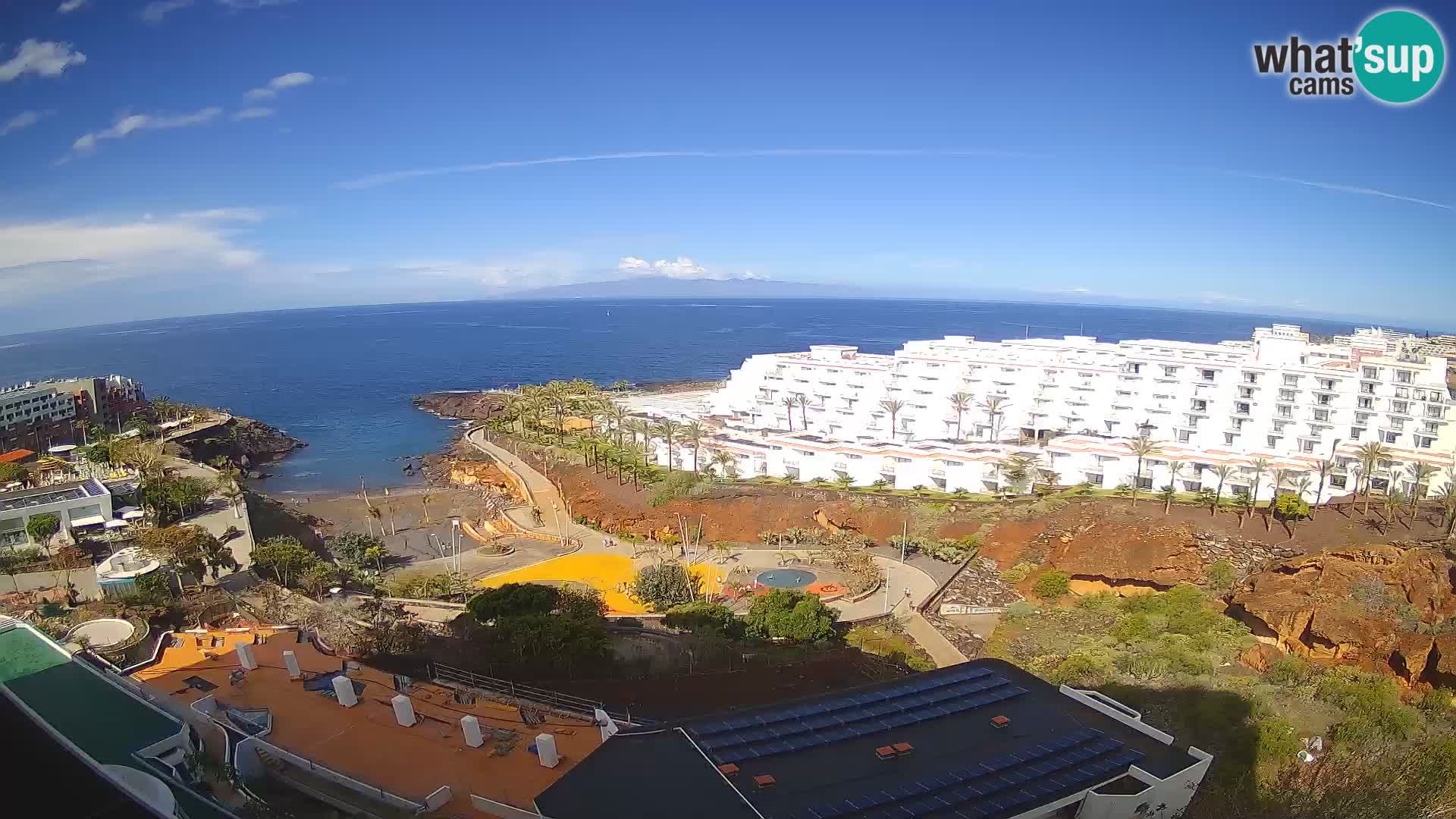 Live webcam Playa de Las Galgas – Playa Paraiso – La Gomera island – Adeje – Tenerife