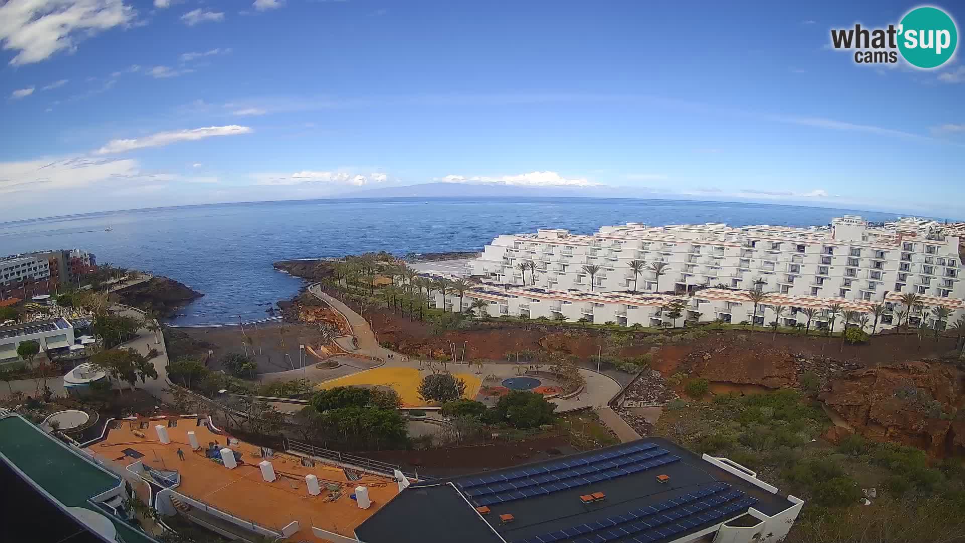 Live webcam Playa de Las Galgas – Playa Paraiso – La Gomera island – Adeje – Tenerife