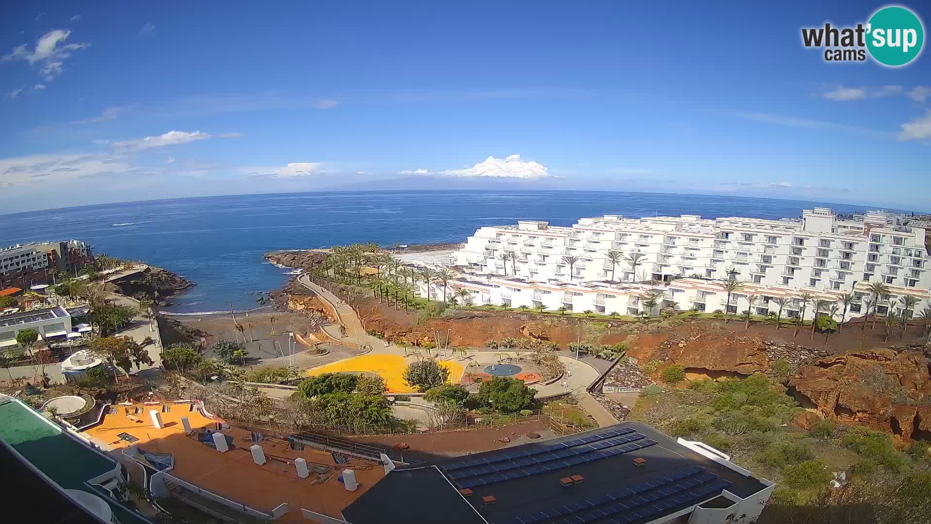 Spletna kamera v živo Las Galgas plaža – Playa Paraiso – otok La Gomera – Costa Adeje – Tenerife