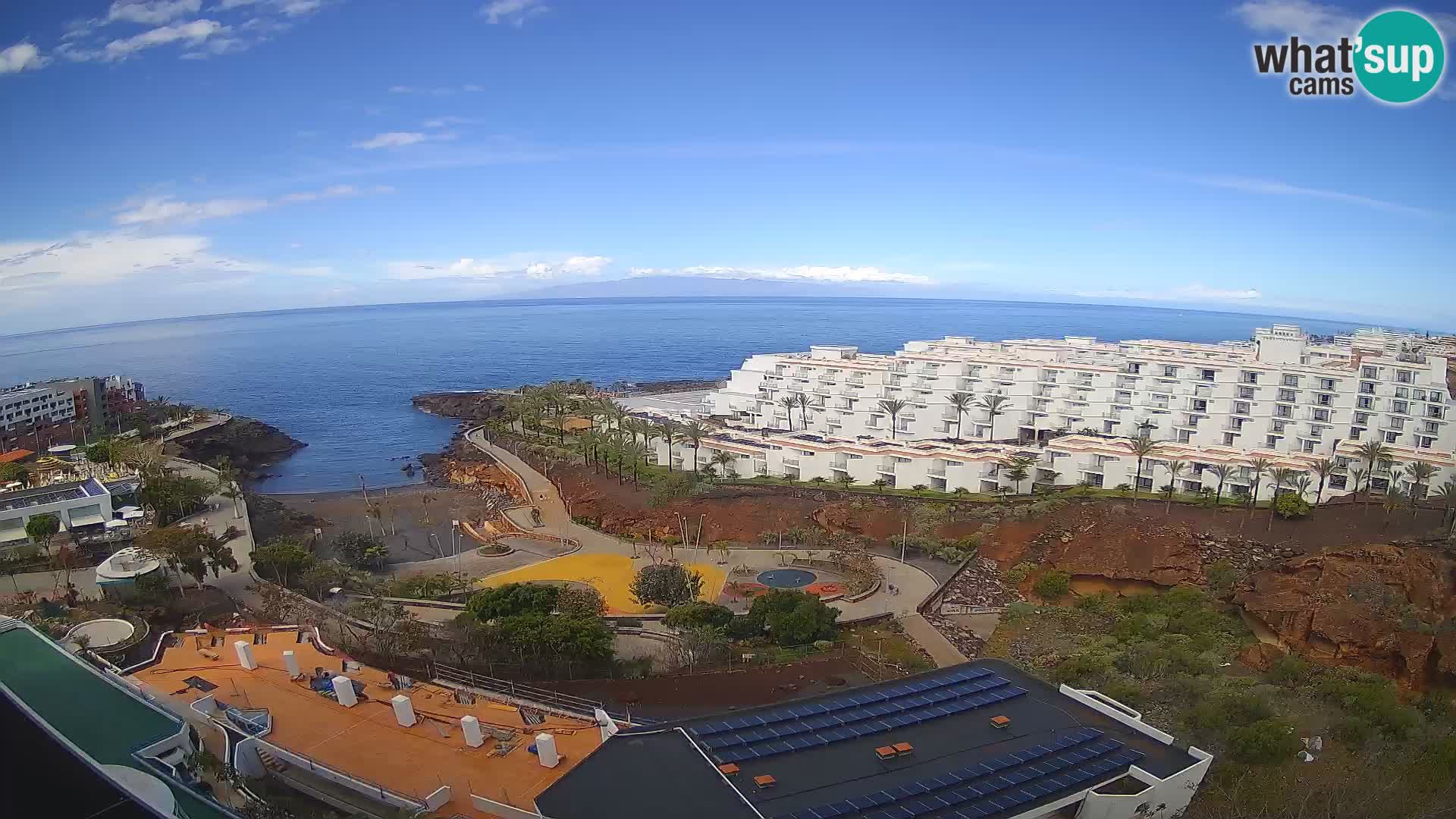 Live webcam Playa de Las Galgas – Playa Paraiso – La Gomera island – Adeje – Tenerife