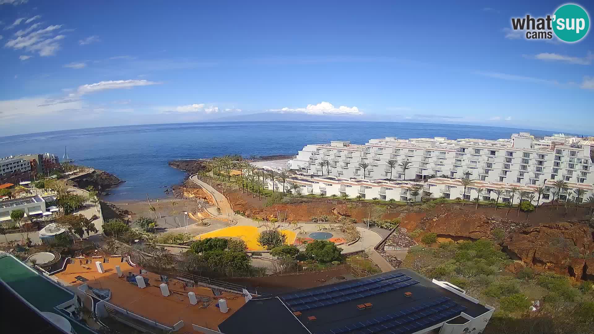 Live webcam Playa de Las Galgas – Playa Paraiso – La Gomera island – Adeje – Tenerife