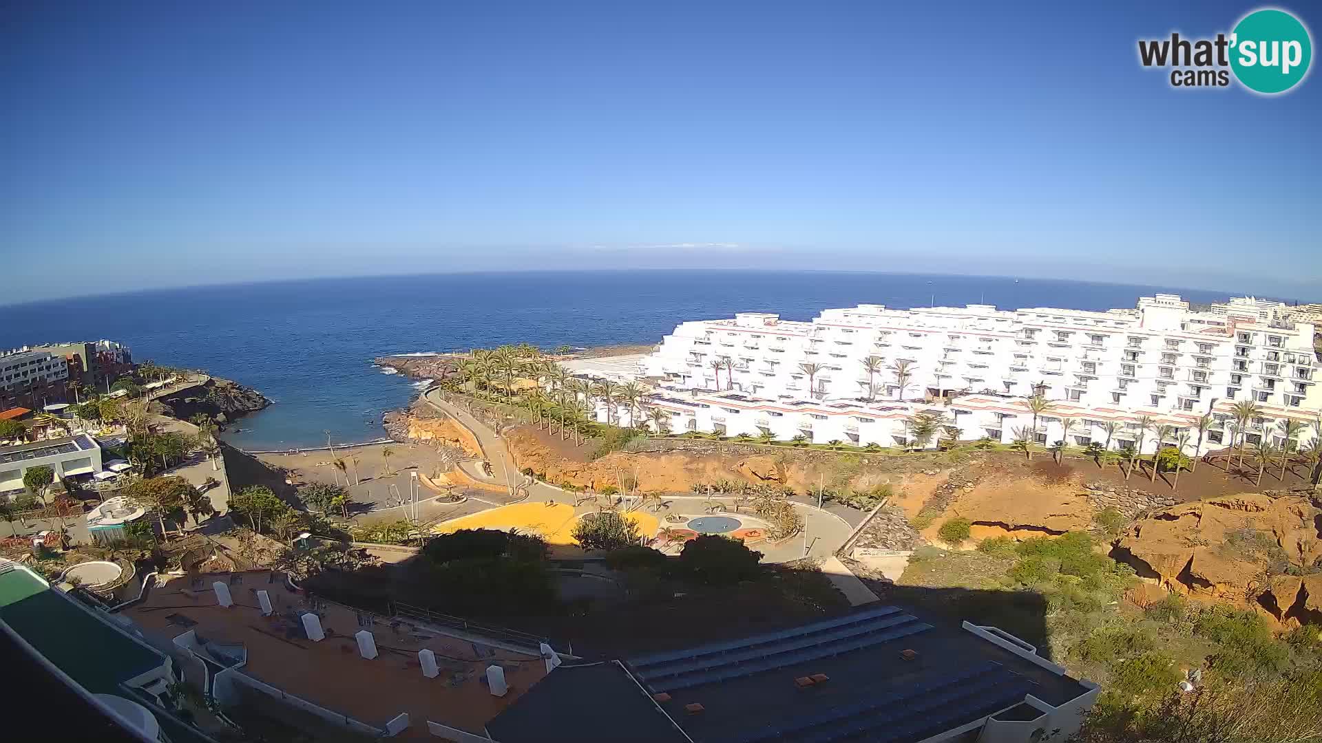 Spletna kamera v živo Las Galgas plaža – Playa Paraiso – otok La Gomera – Costa Adeje – Tenerife