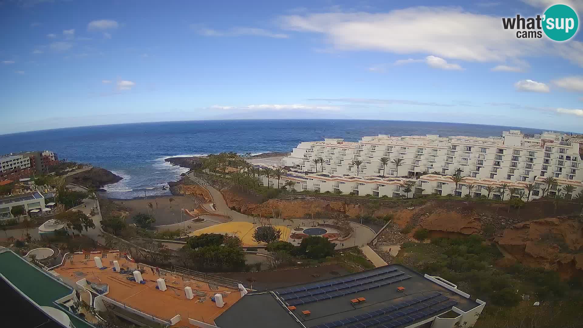 Spletna kamera v živo Las Galgas plaža – Playa Paraiso – otok La Gomera – Costa Adeje – Tenerife
