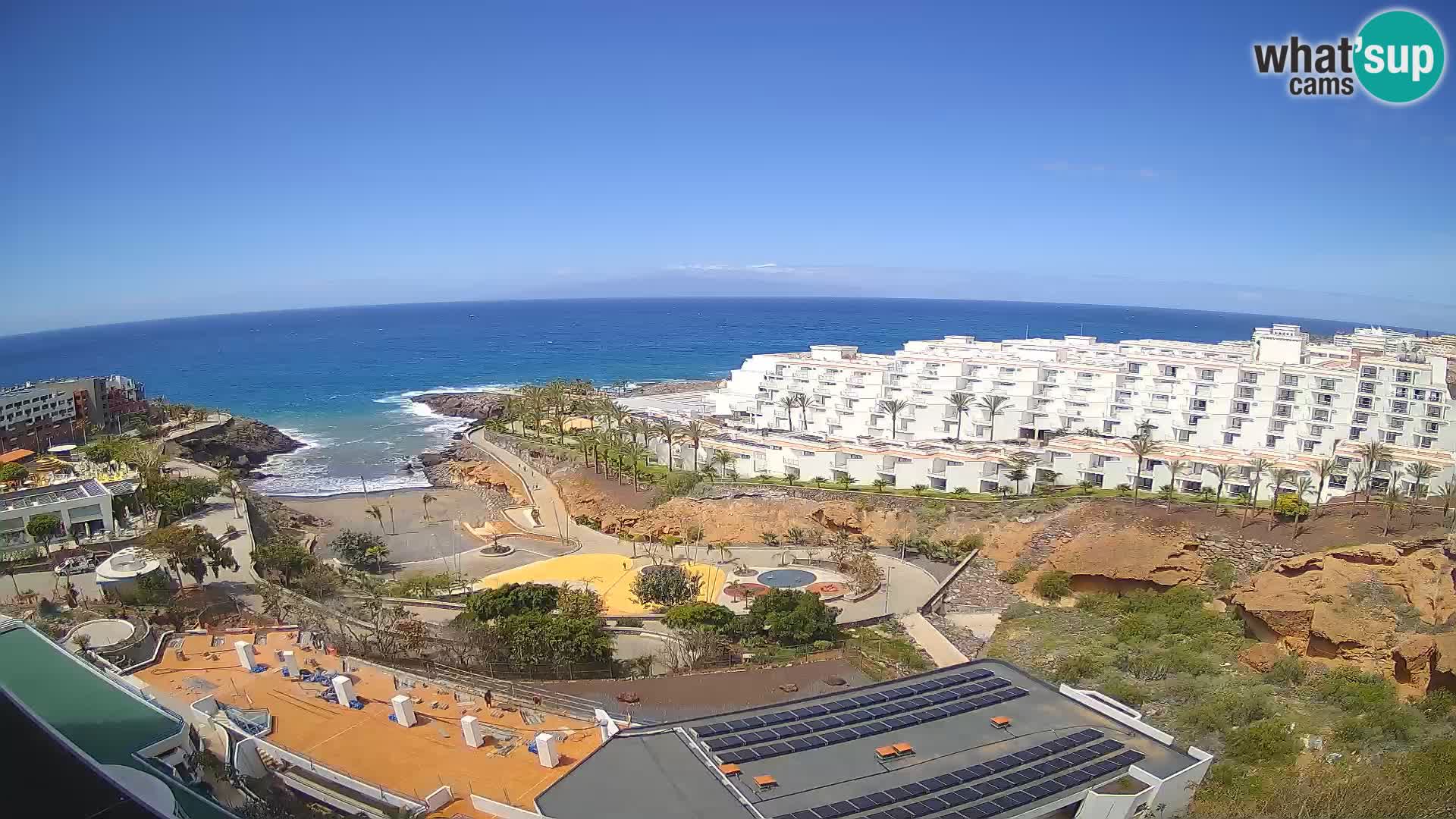 Spletna kamera v živo Las Galgas plaža – Playa Paraiso – otok La Gomera – Costa Adeje – Tenerife