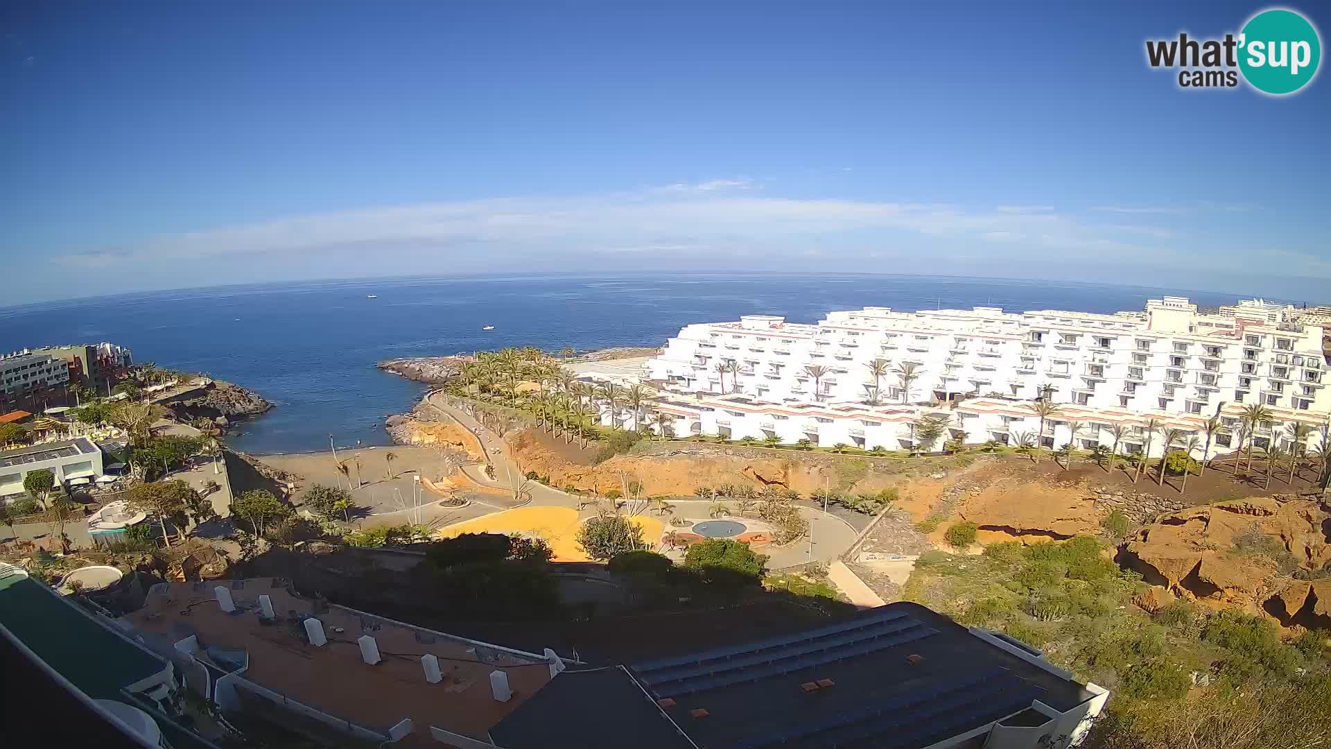 Spletna kamera v živo Las Galgas plaža – Playa Paraiso – otok La Gomera – Costa Adeje – Tenerife