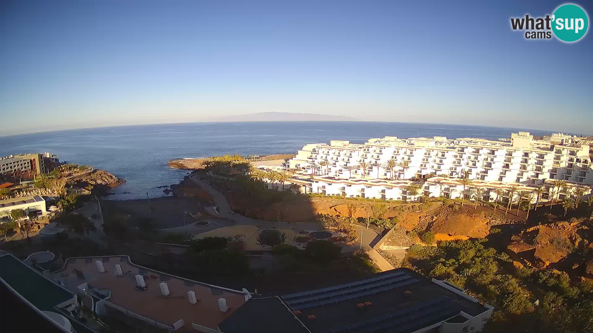 Live webcam Playa de Las Galgas – Playa Paraiso – La Gomera island – Adeje – Tenerife