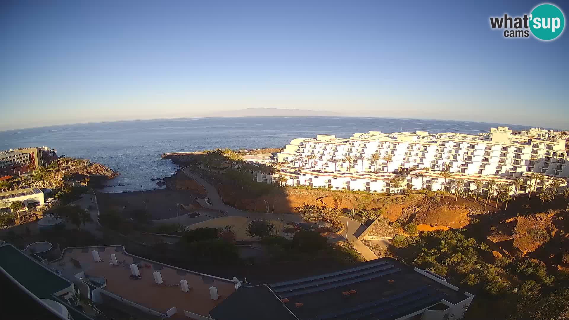 Live webcam Playa de Las Galgas – Playa Paraiso – La Gomera island – Adeje – Tenerife