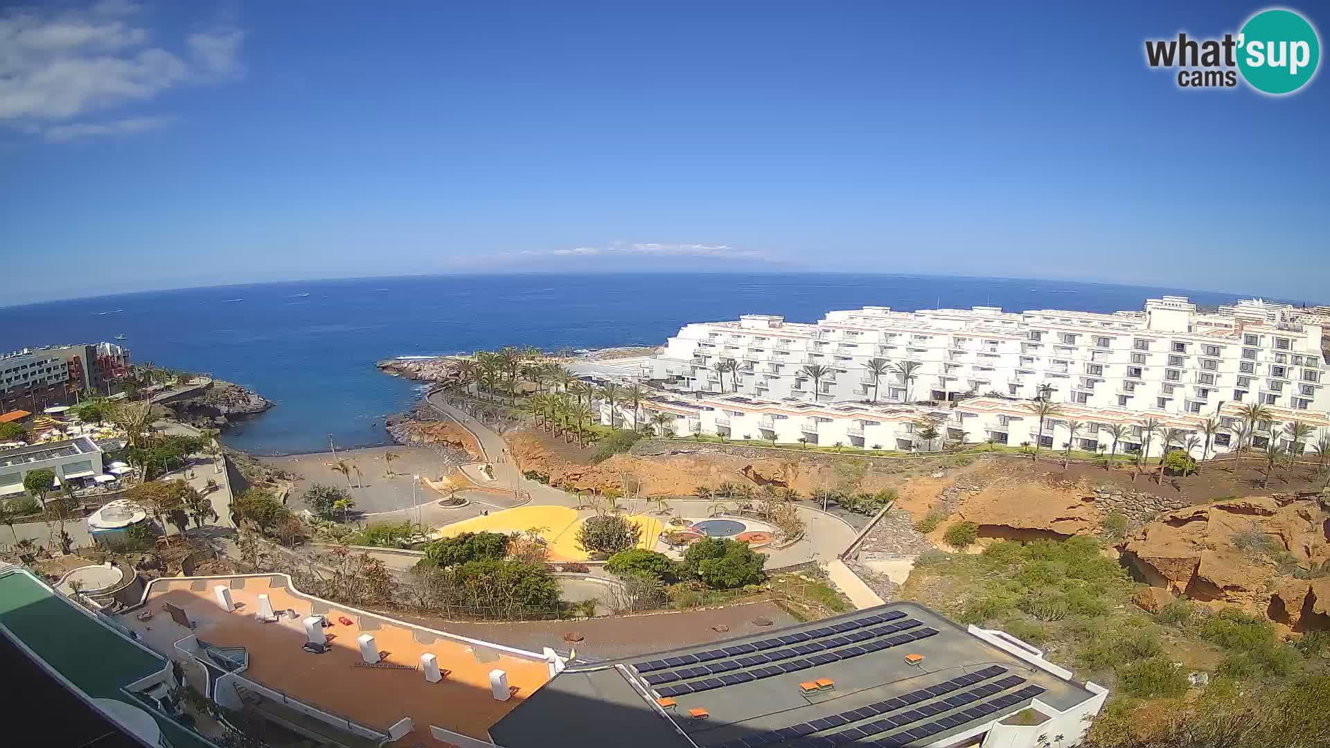 Spletna kamera v živo Las Galgas plaža – Playa Paraiso – otok La Gomera – Costa Adeje – Tenerife