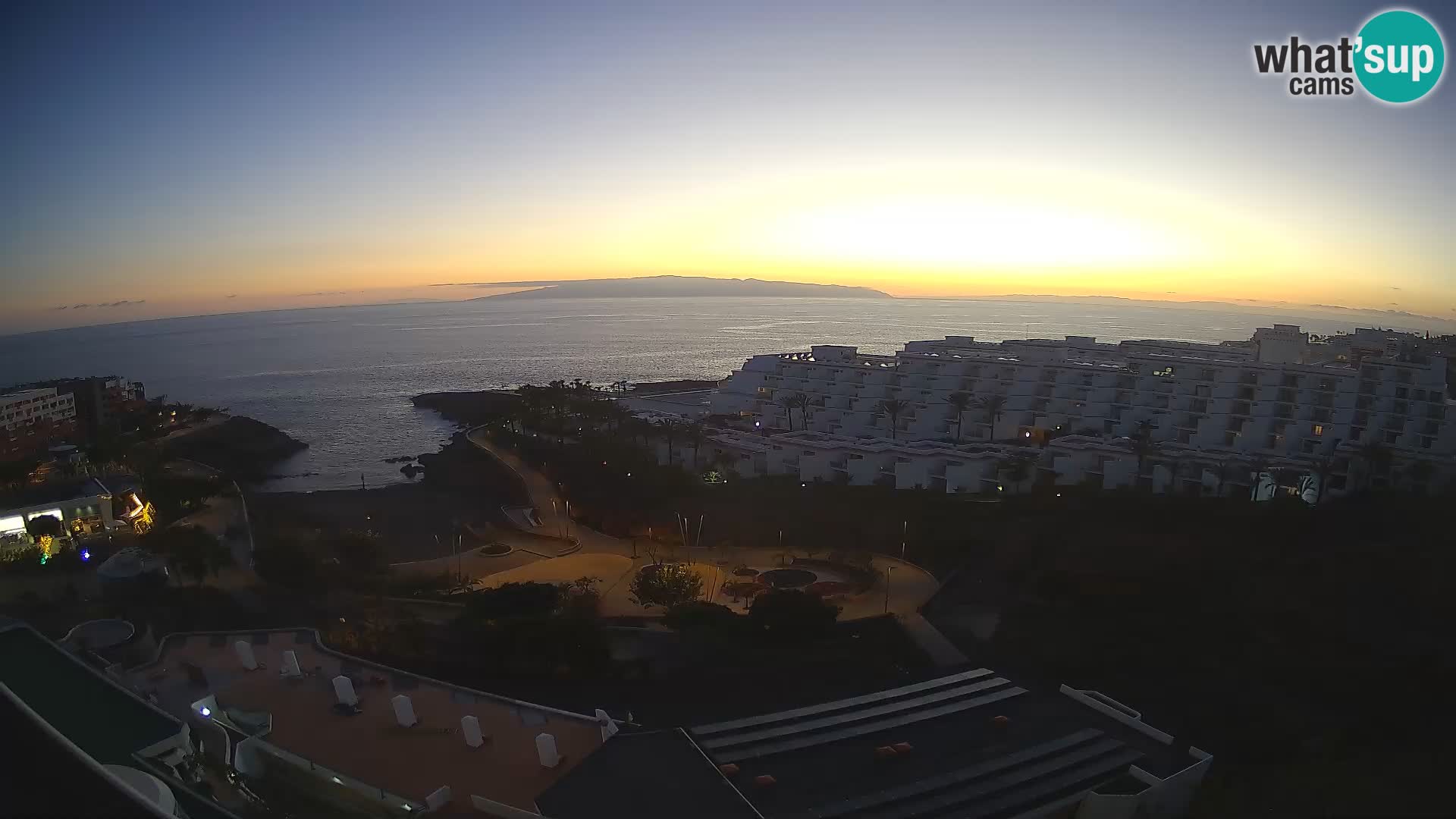 Live webcam Playa de Las Galgas – Playa Paraiso – La Gomera island – Adeje – Tenerife