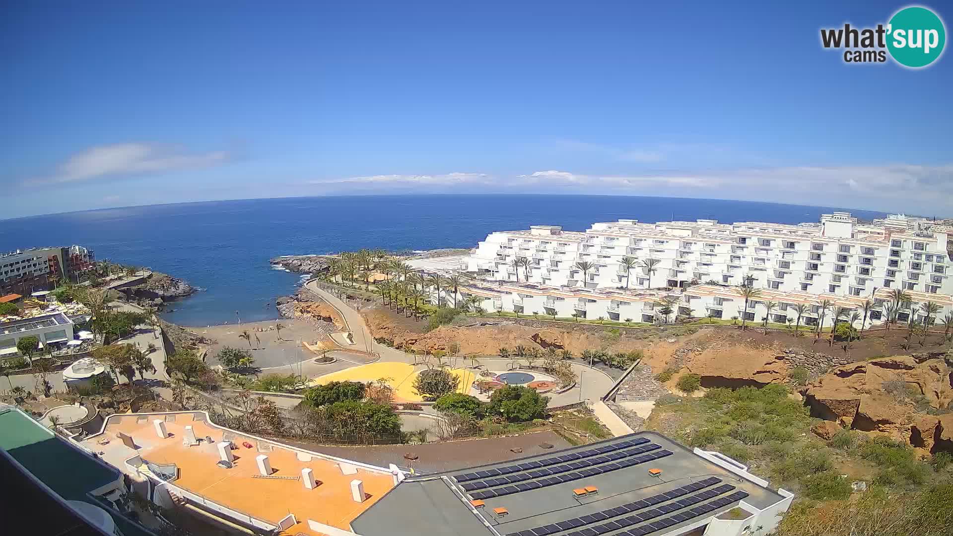 Spletna kamera v živo Las Galgas plaža – Playa Paraiso – otok La Gomera – Costa Adeje – Tenerife