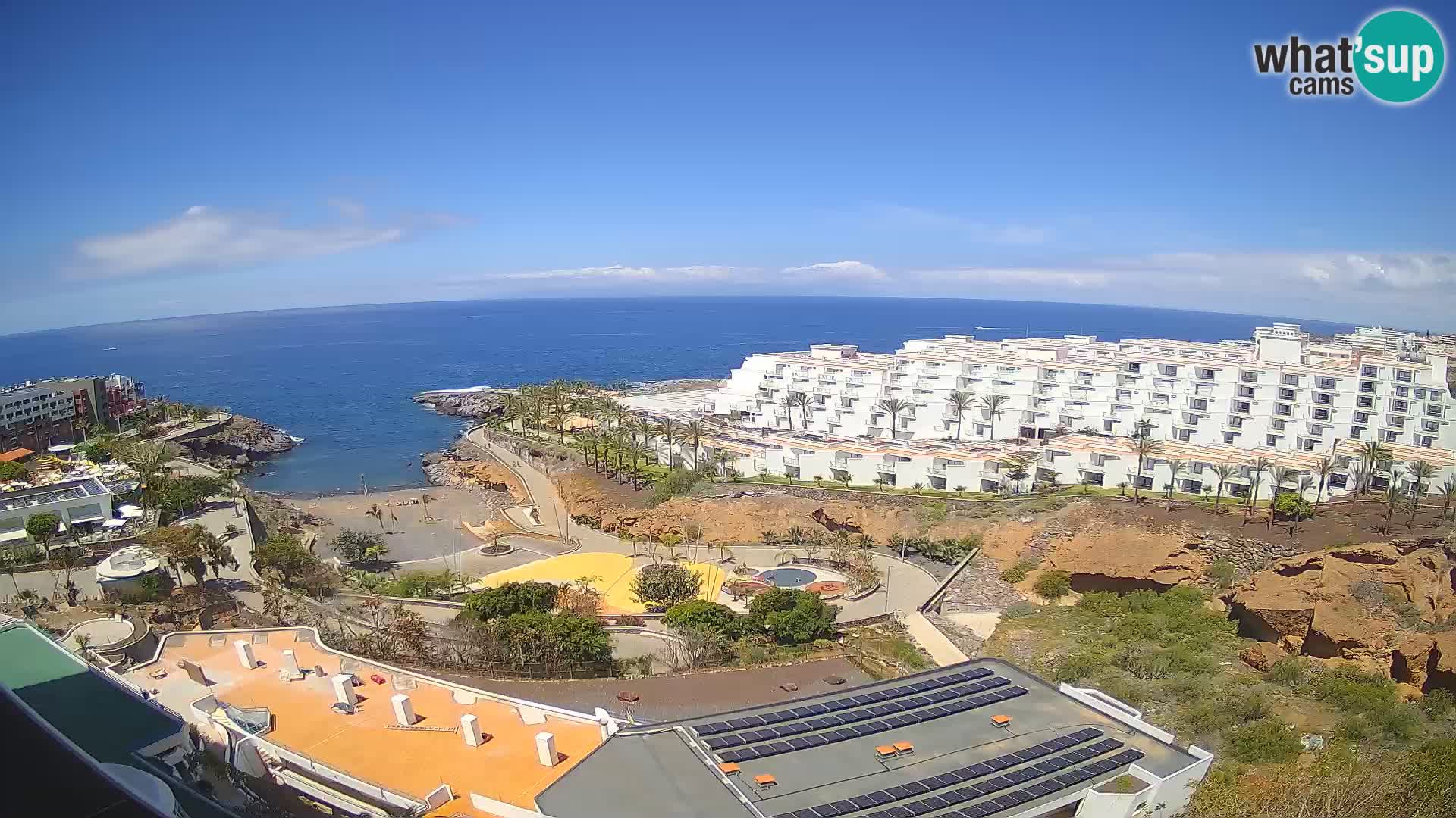 Spletna kamera v živo Las Galgas plaža – Playa Paraiso – otok La Gomera – Costa Adeje – Tenerife