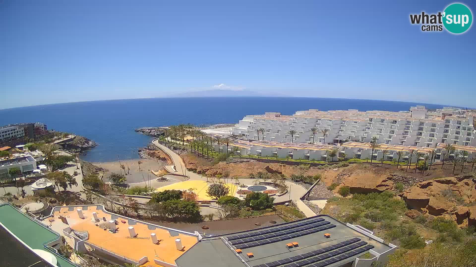 Live webcam Playa de Las Galgas – Playa Paraiso – La Gomera island – Adeje – Tenerife