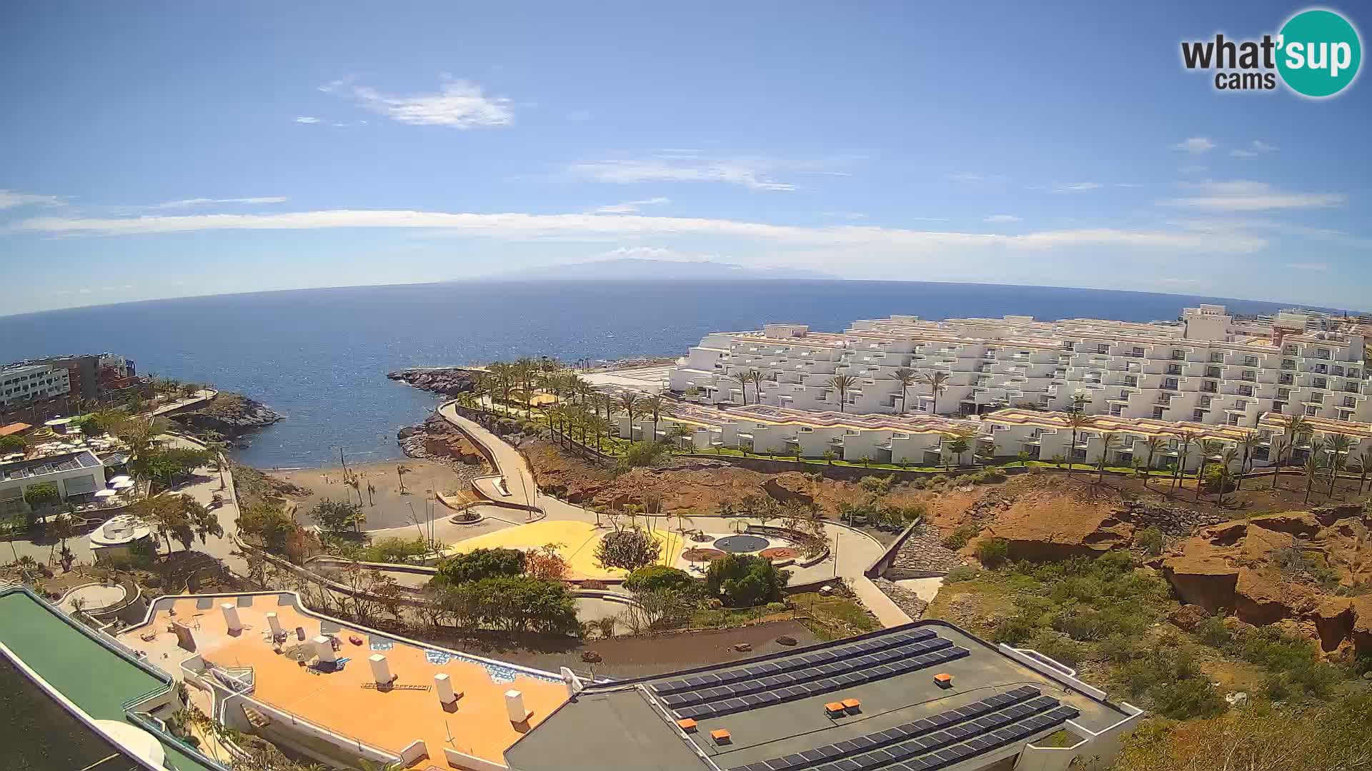 Live webcam Playa de Las Galgas – Playa Paraiso – La Gomera island – Adeje – Tenerife