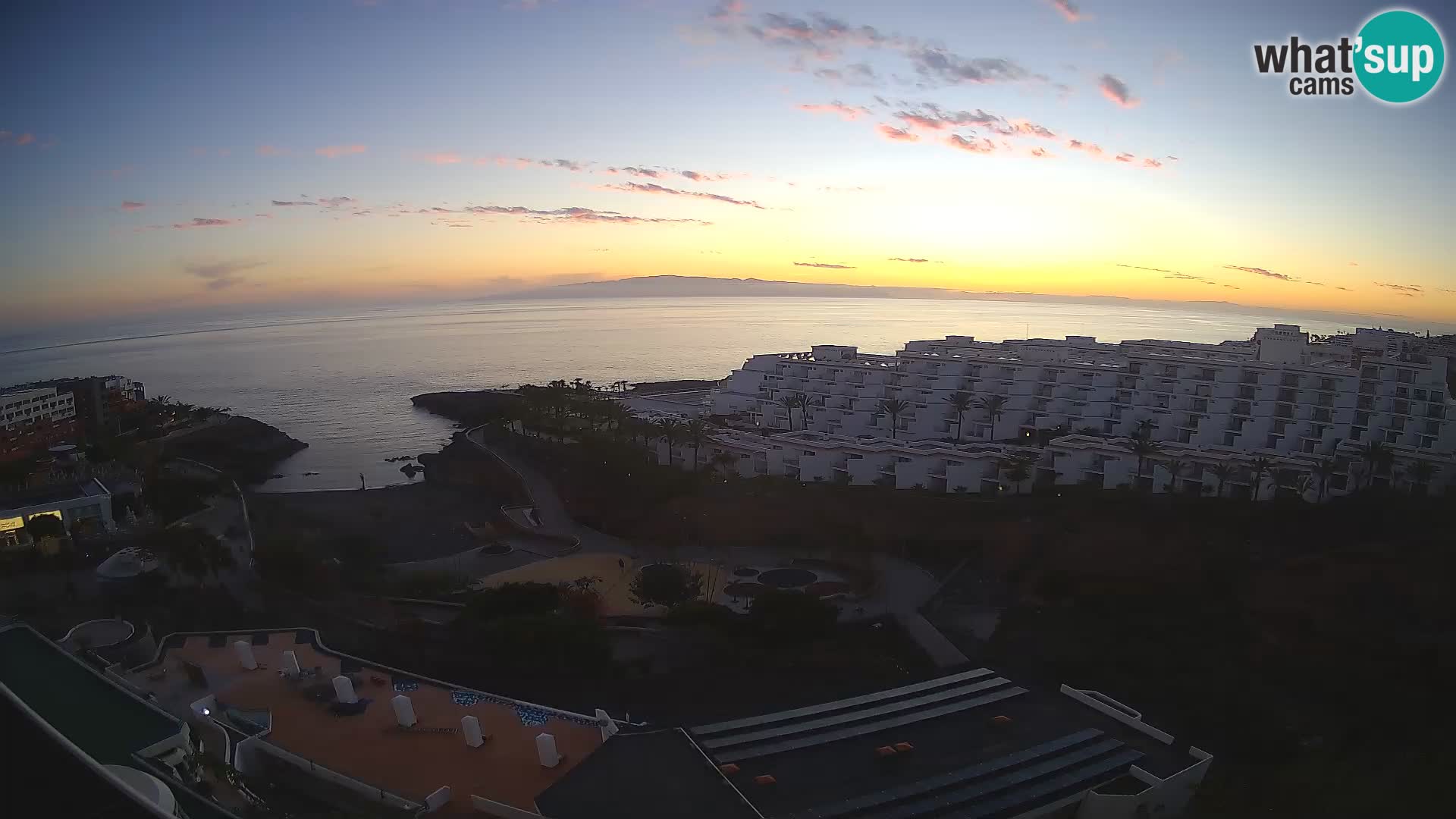 Live webcam Playa de Las Galgas – Playa Paraiso – La Gomera island – Adeje – Tenerife
