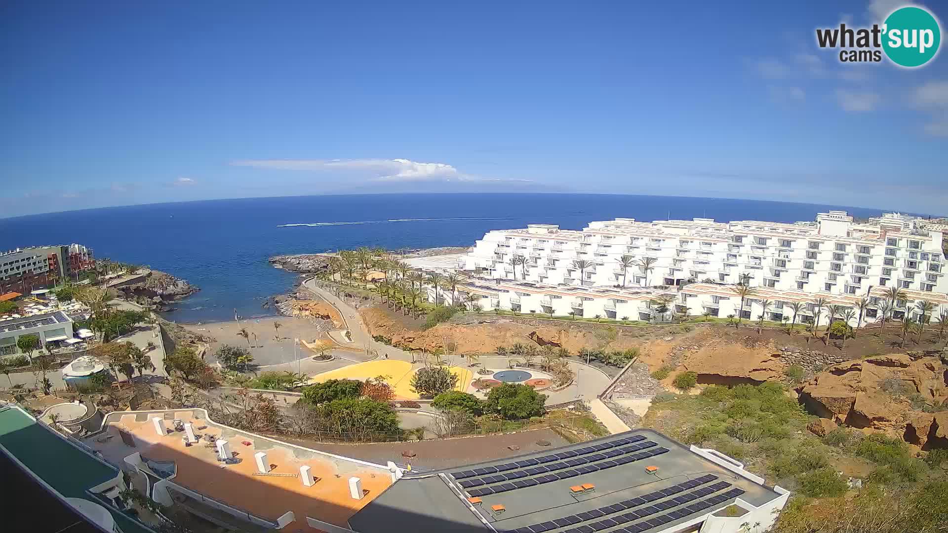 Live webcam Playa de Las Galgas – Playa Paraiso – La Gomera island – Adeje – Tenerife