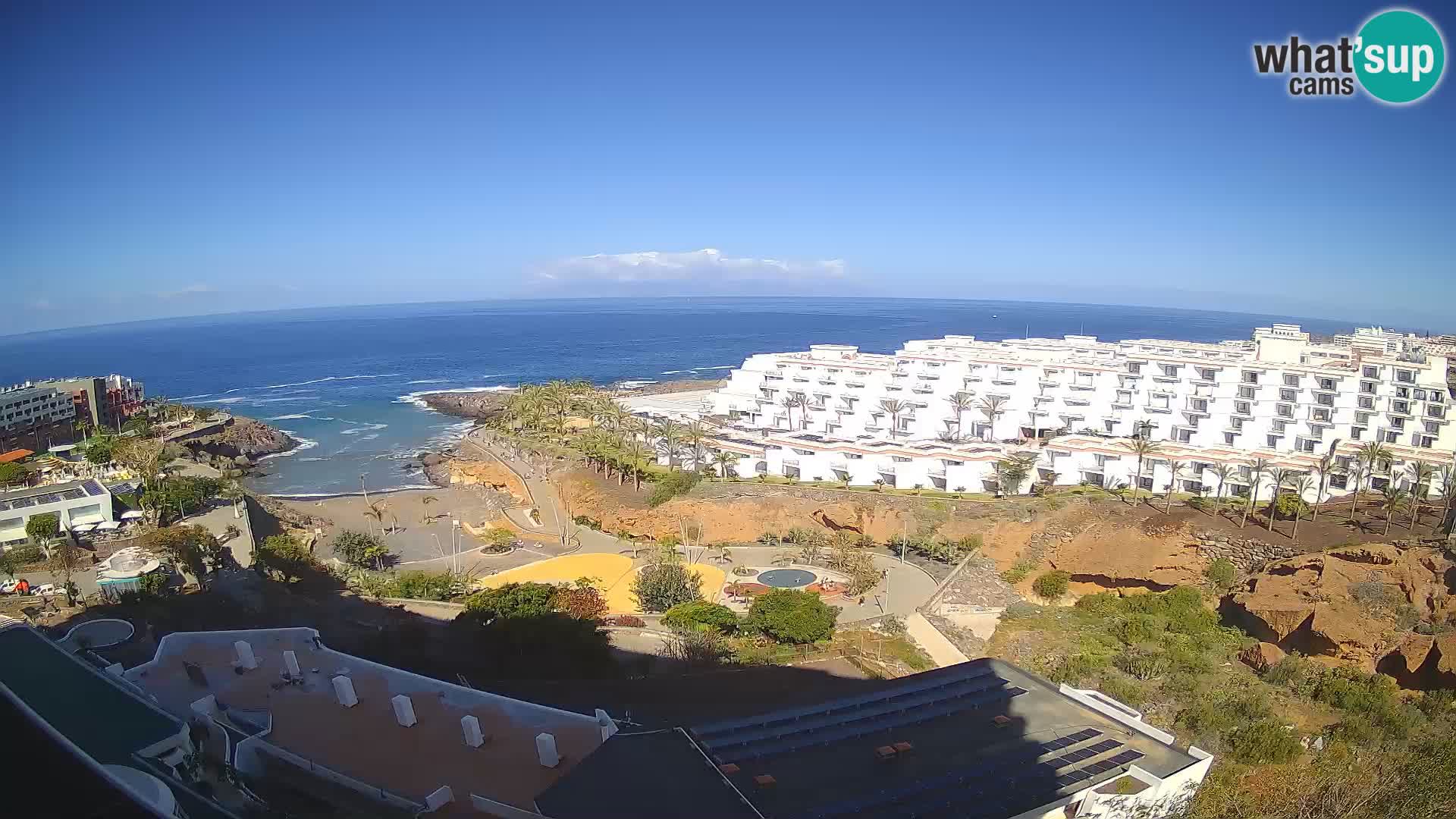 Spletna kamera v živo Las Galgas plaža – Playa Paraiso – otok La Gomera – Costa Adeje – Tenerife