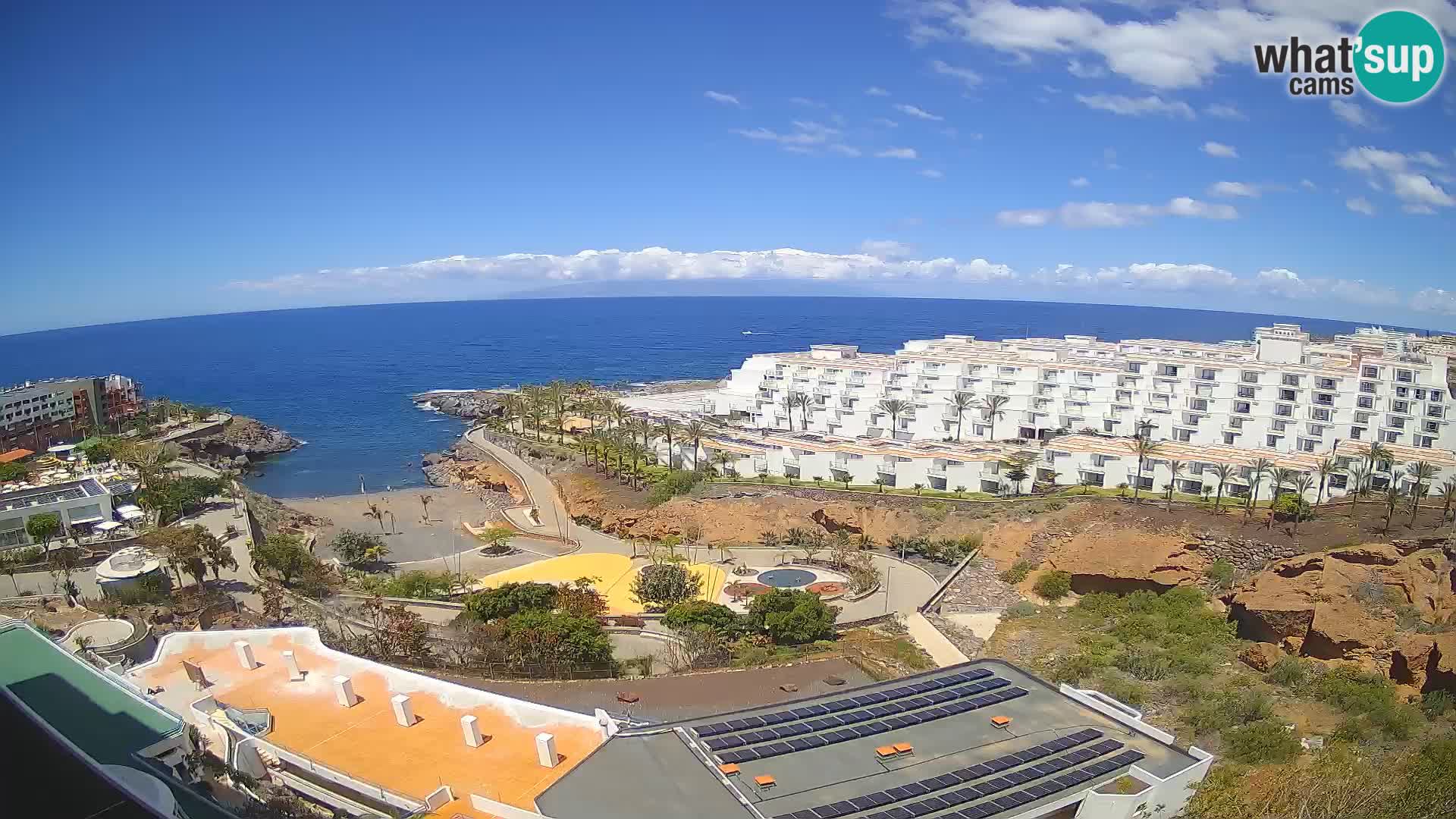 Live webcam Playa de Las Galgas – Playa Paraiso – La Gomera island – Adeje – Tenerife