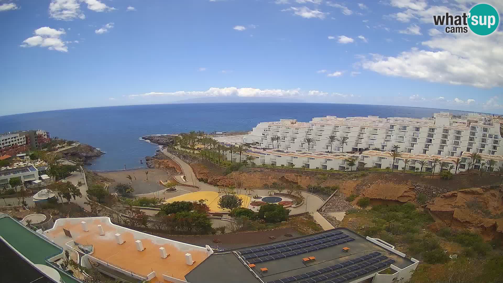 Live webcam Playa de Las Galgas – Playa Paraiso – La Gomera island – Adeje – Tenerife