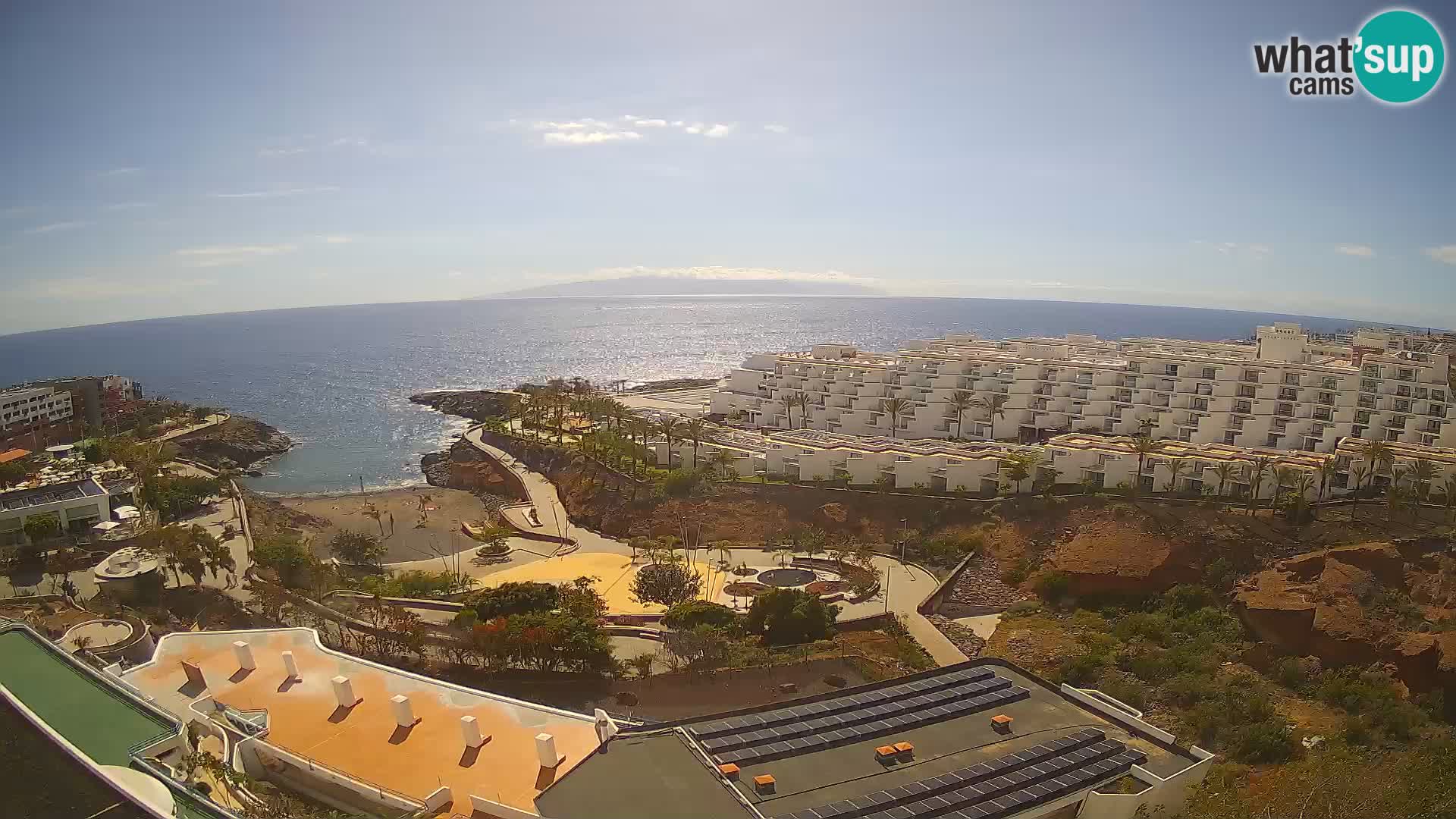 Live webcam Playa de Las Galgas – Playa Paraiso – La Gomera island – Adeje – Tenerife