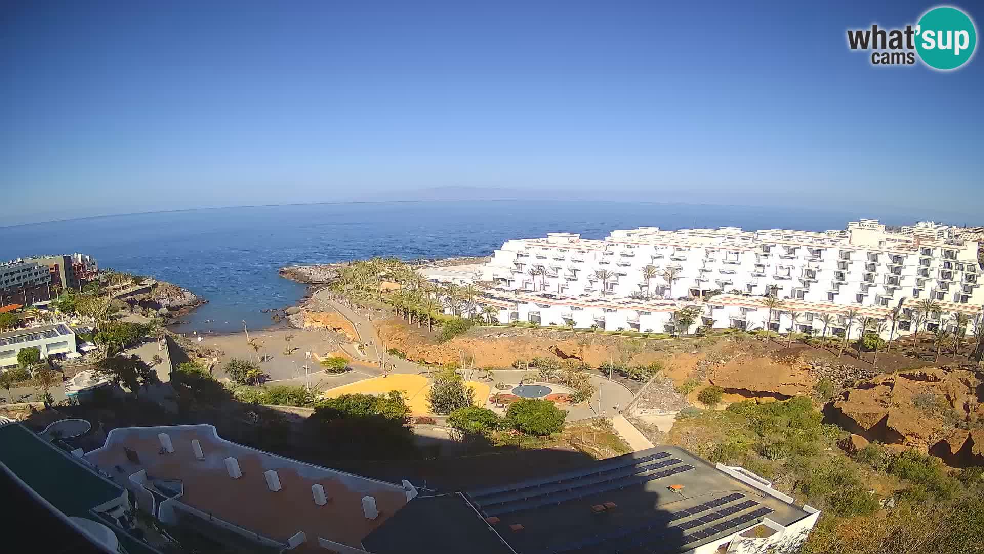 Spletna kamera v živo Las Galgas plaža – Playa Paraiso – otok La Gomera – Costa Adeje – Tenerife