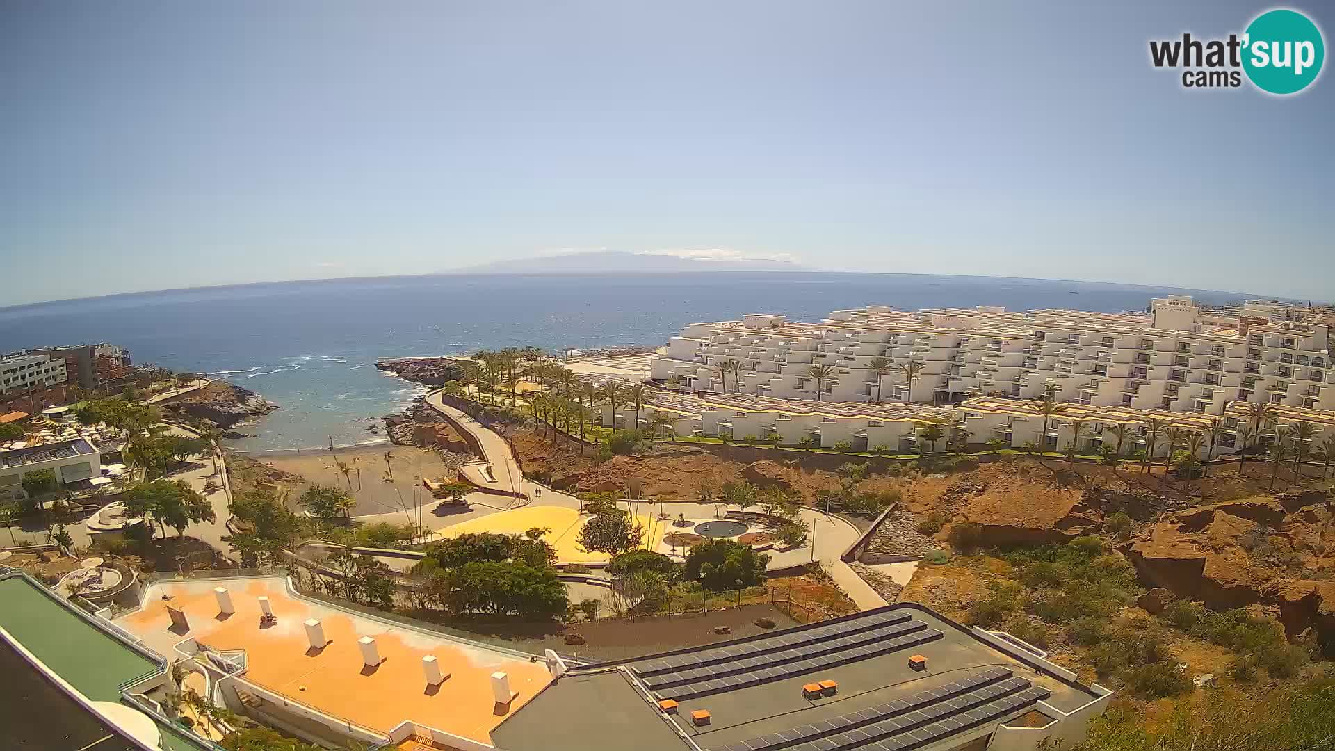 Live webcam Playa de Las Galgas – Playa Paraiso – La Gomera island – Adeje – Tenerife