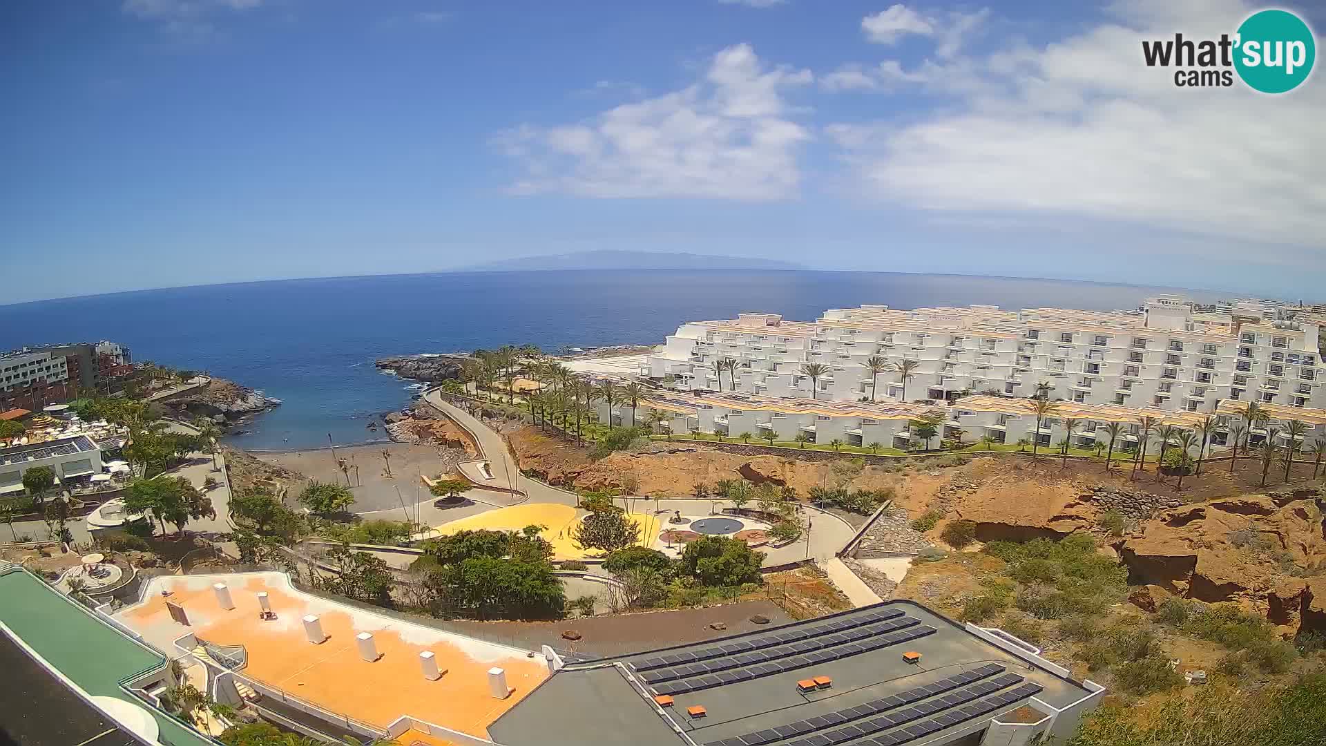 Live webcam Playa de Las Galgas – Playa Paraiso – La Gomera island – Adeje – Tenerife