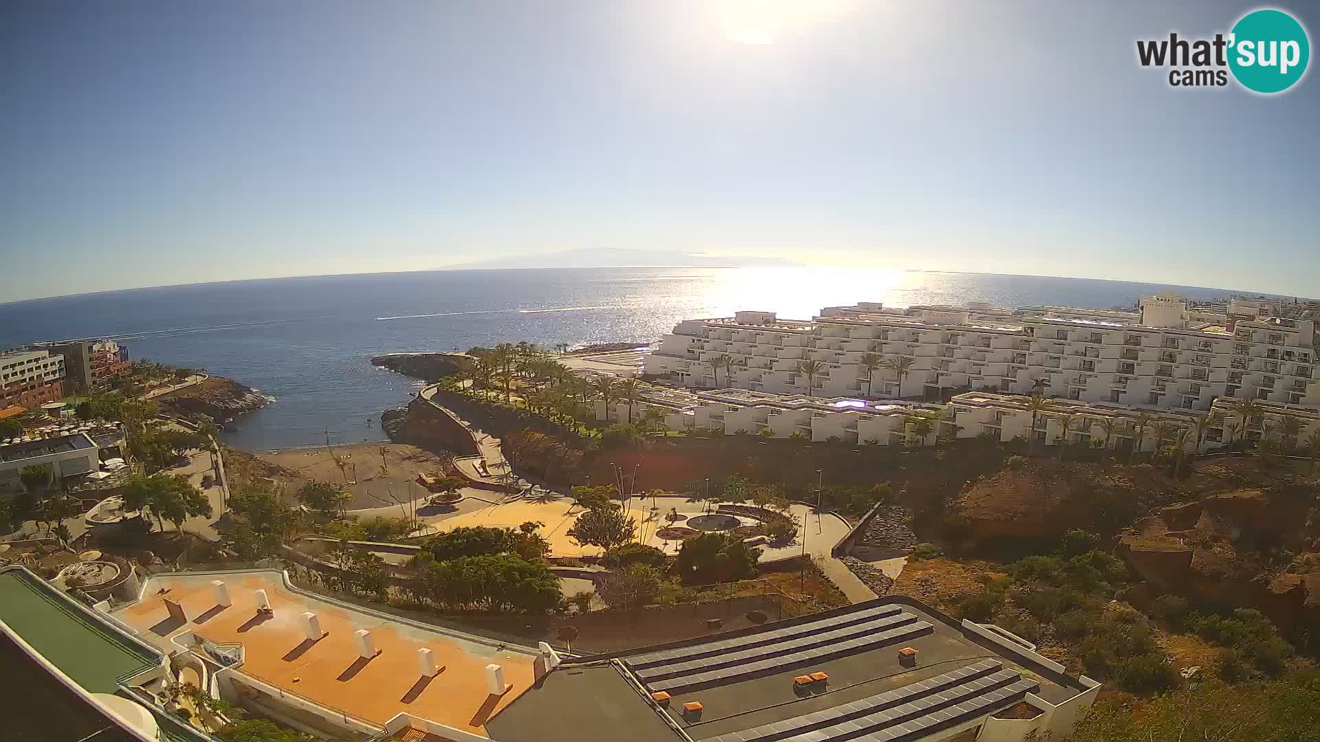 Live webcam Playa de Las Galgas – Playa Paraiso – La Gomera island – Adeje – Tenerife