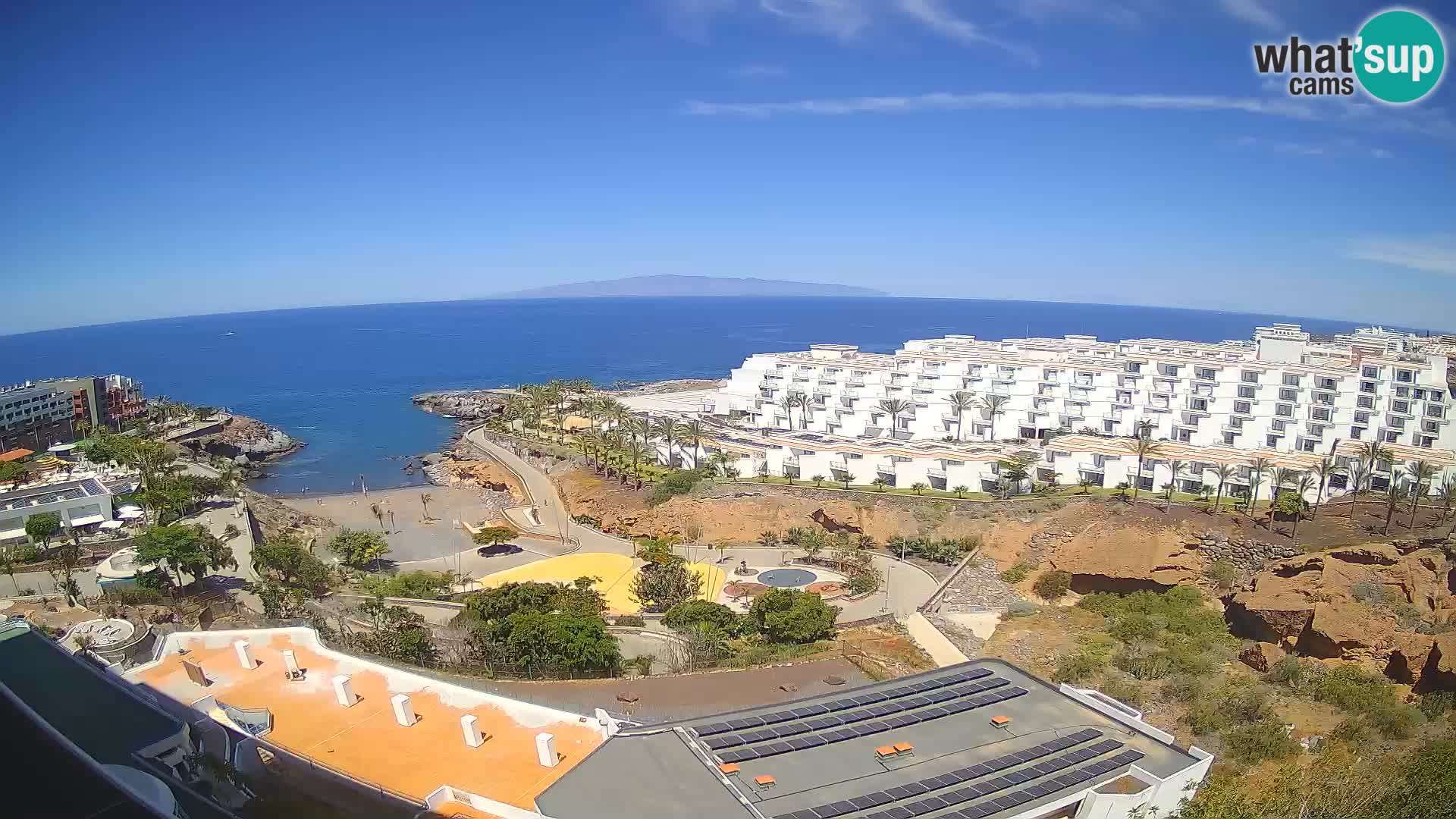 Live webcam Playa de Las Galgas – Playa Paraiso – La Gomera island – Adeje – Tenerife